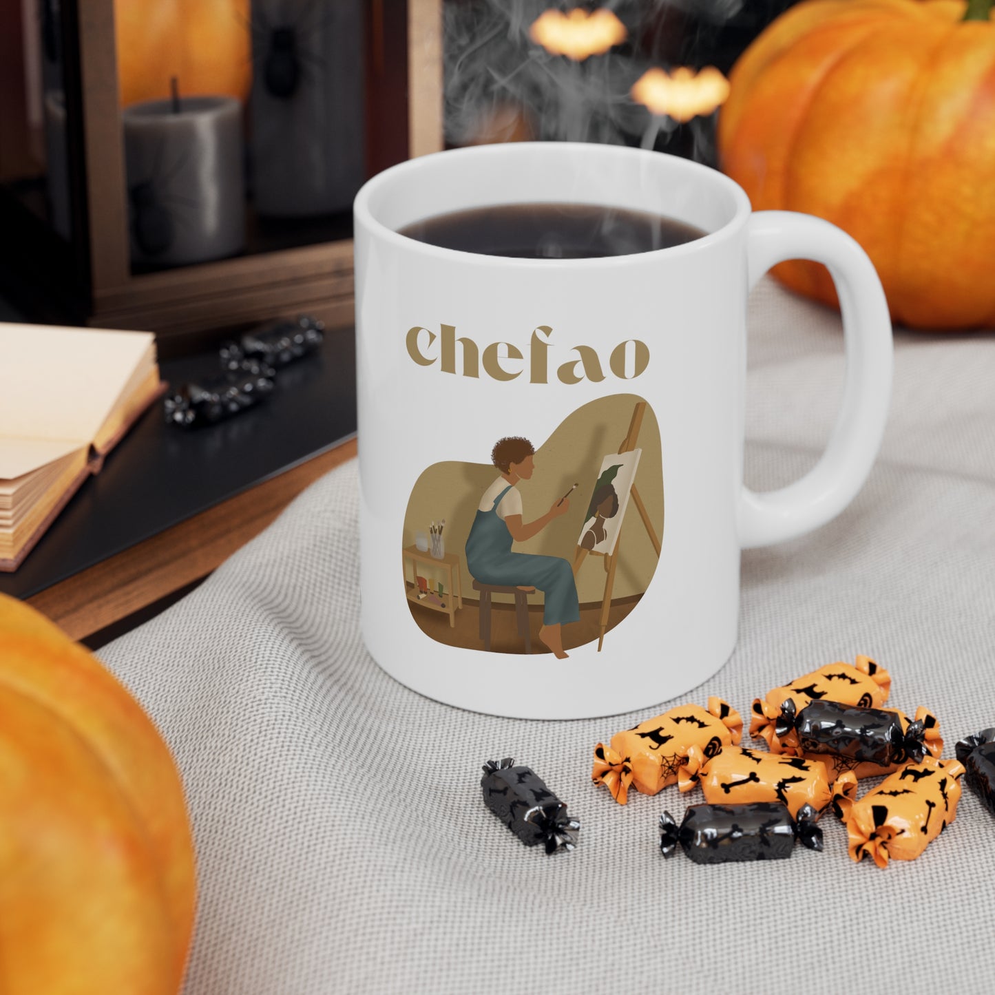 Chefao Artist I, White Coffee Mug, 11oz