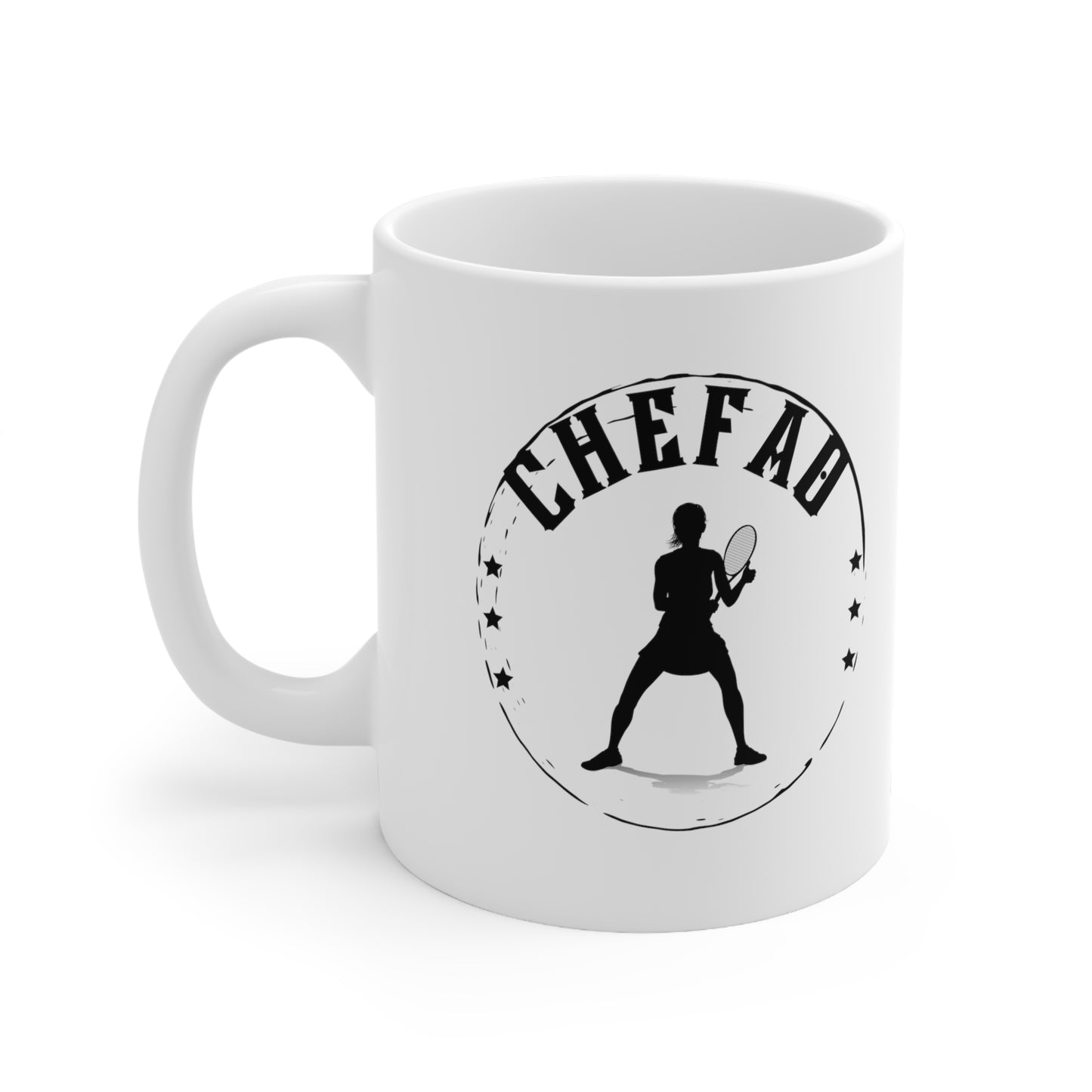 Chefao Tennis IV, White Coffee Mug, 11oz