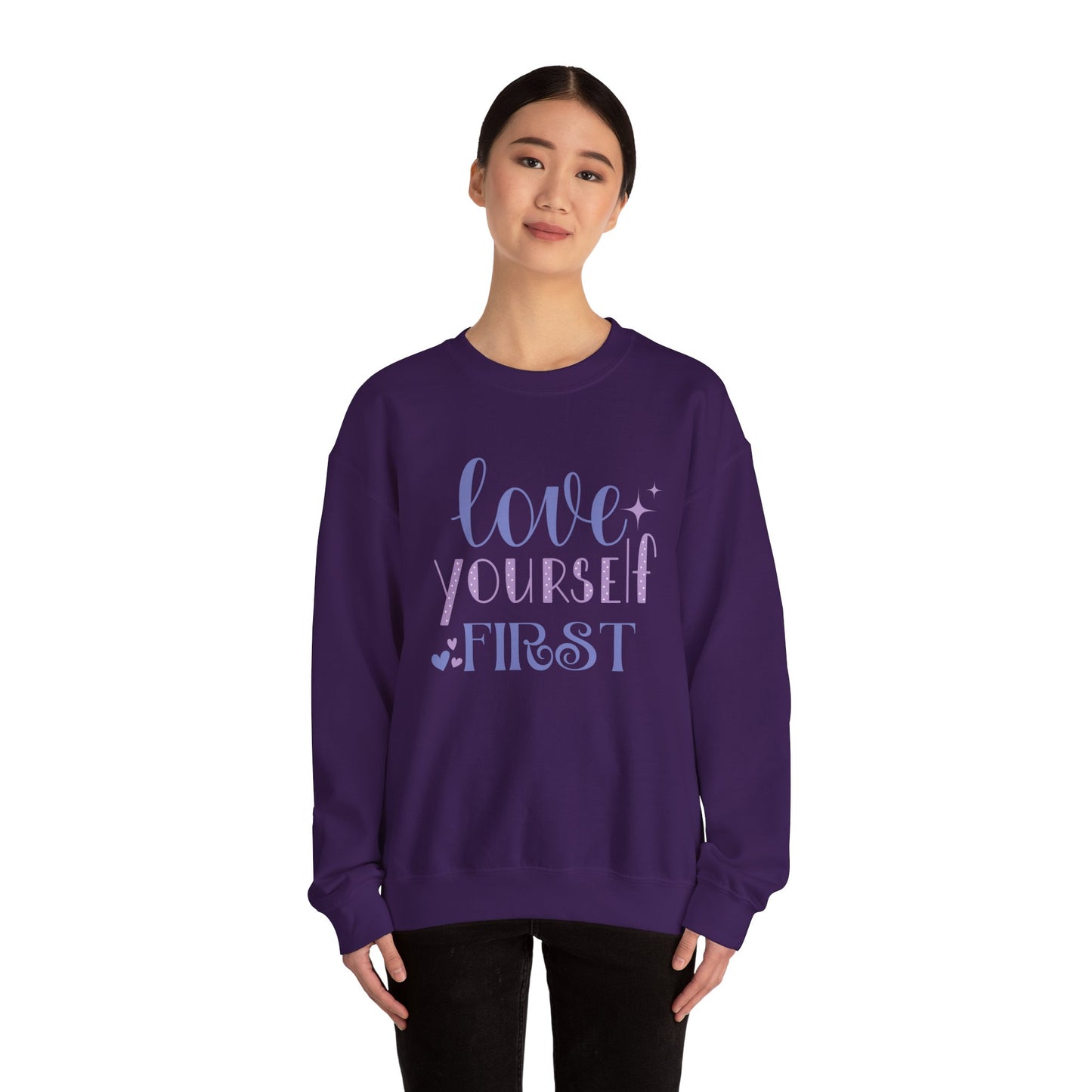 Love Yourself First I, Unisex Heavy Blend™ Crewneck Sweatshirt