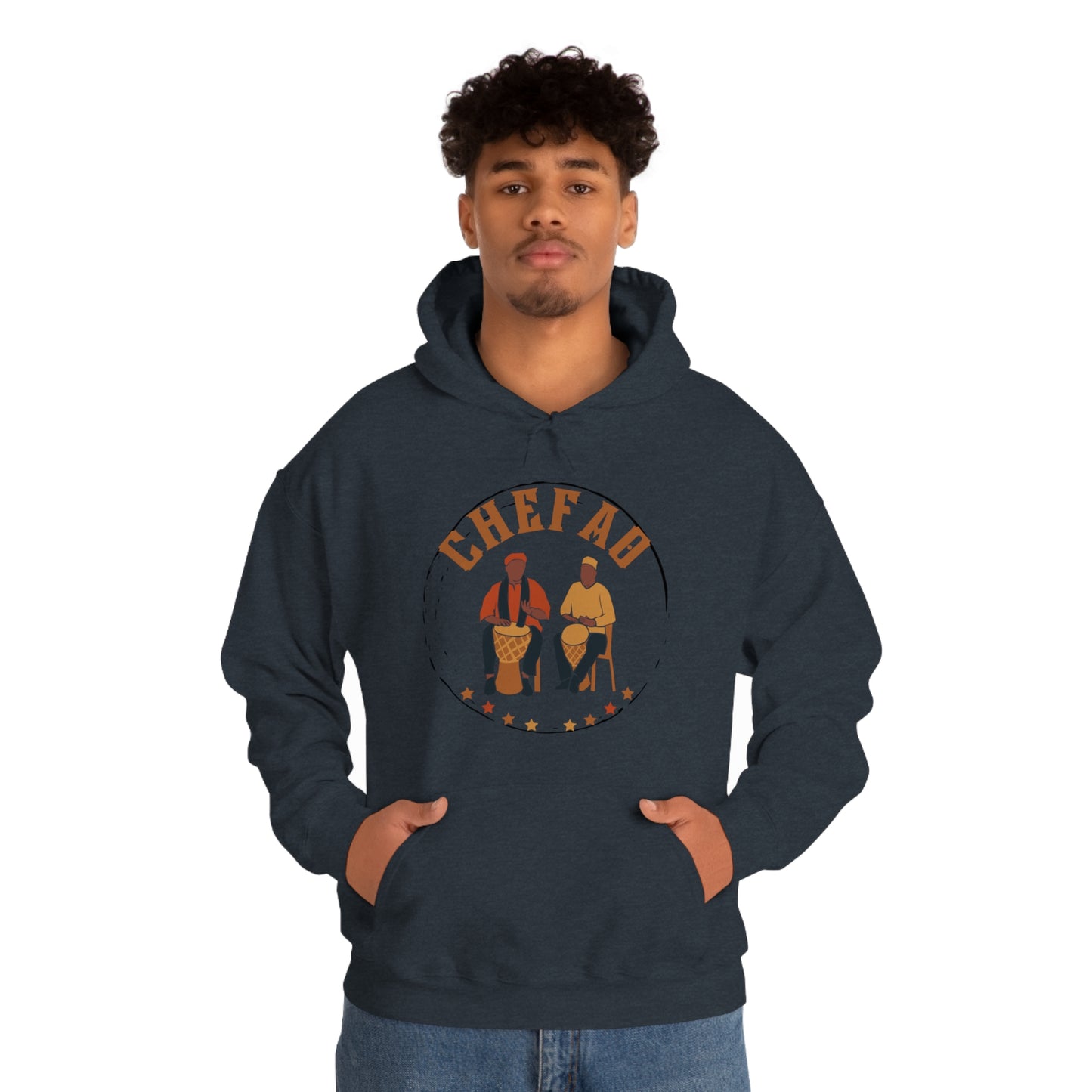 Chefao Drums I, Unisex Heavy Blend Hooded Sweatshirt