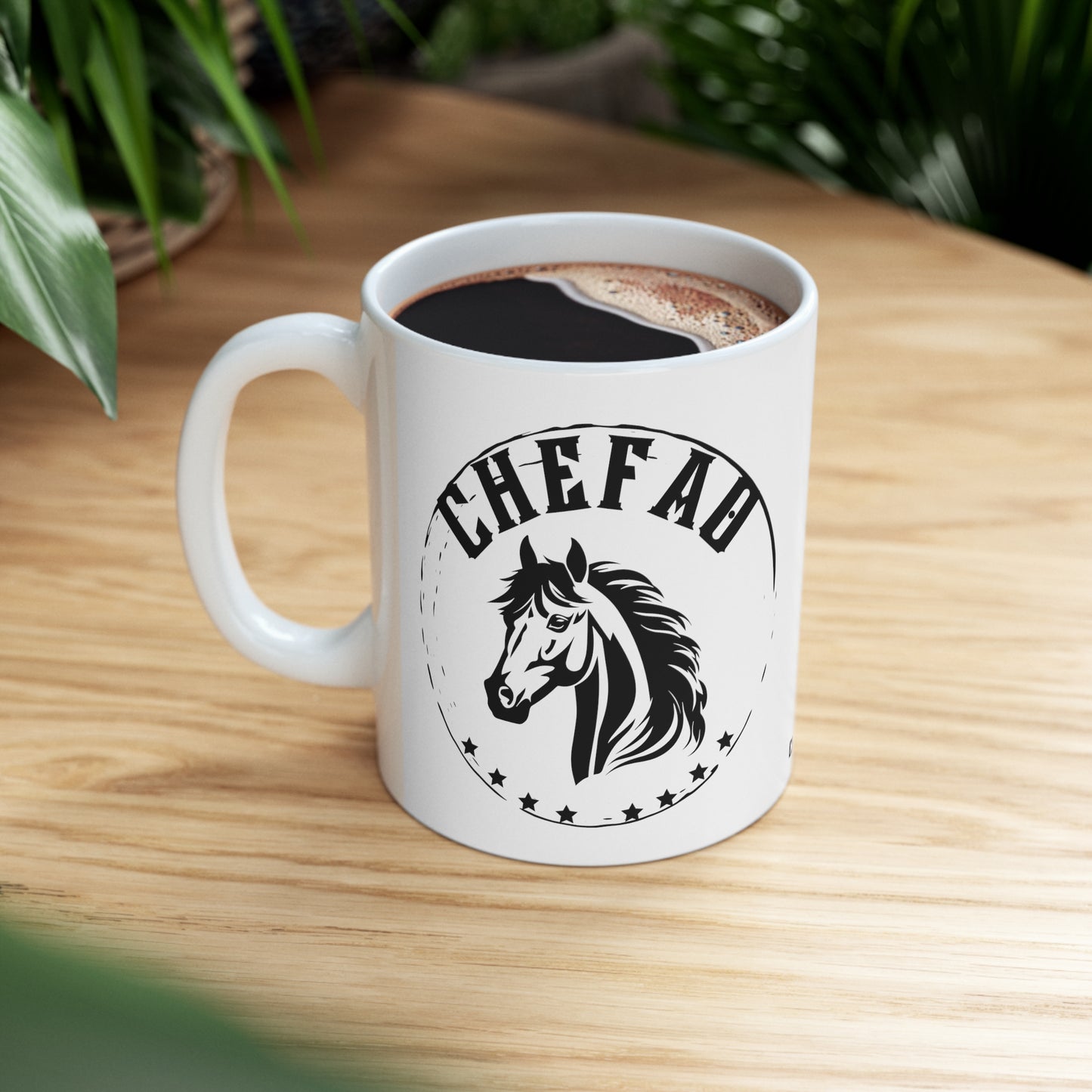 Chefao Horse I, White Coffee Mug, 11oz