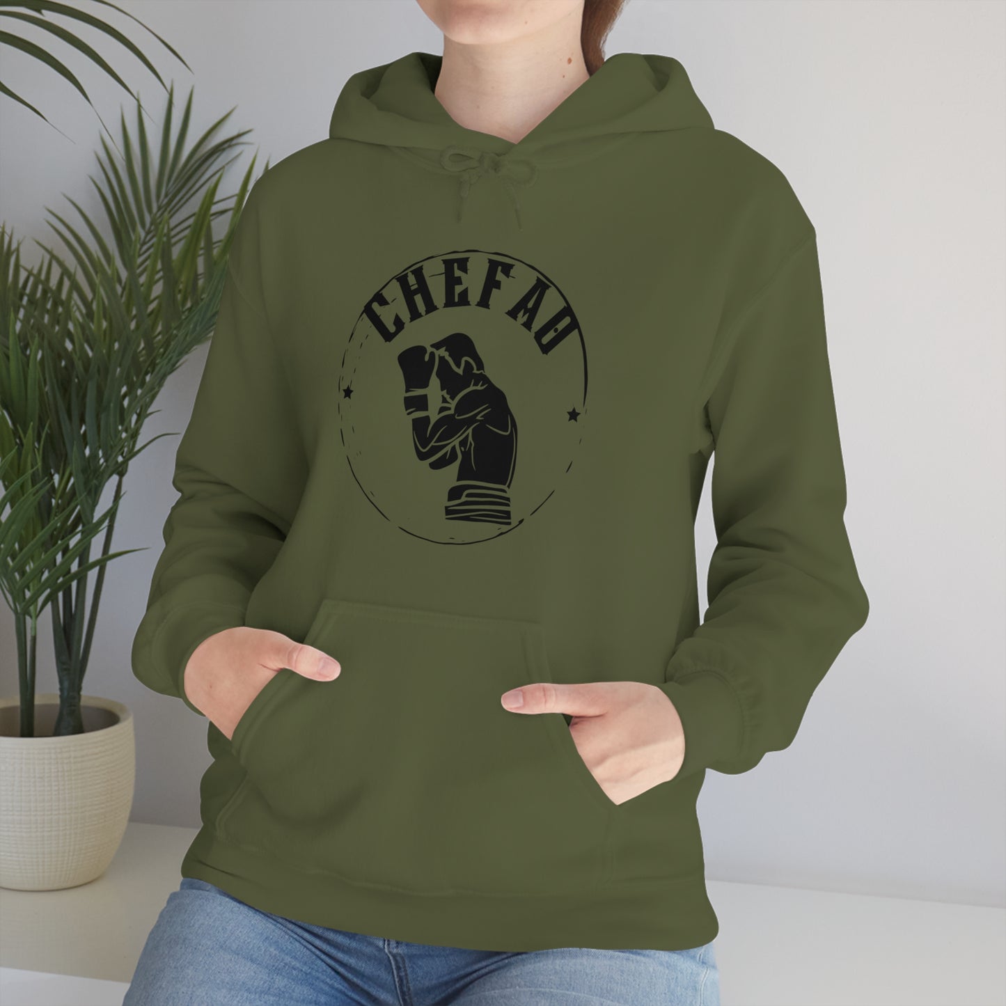 Chefao Boxer I, Unisex Heavy Blend Hooded Sweatshirt