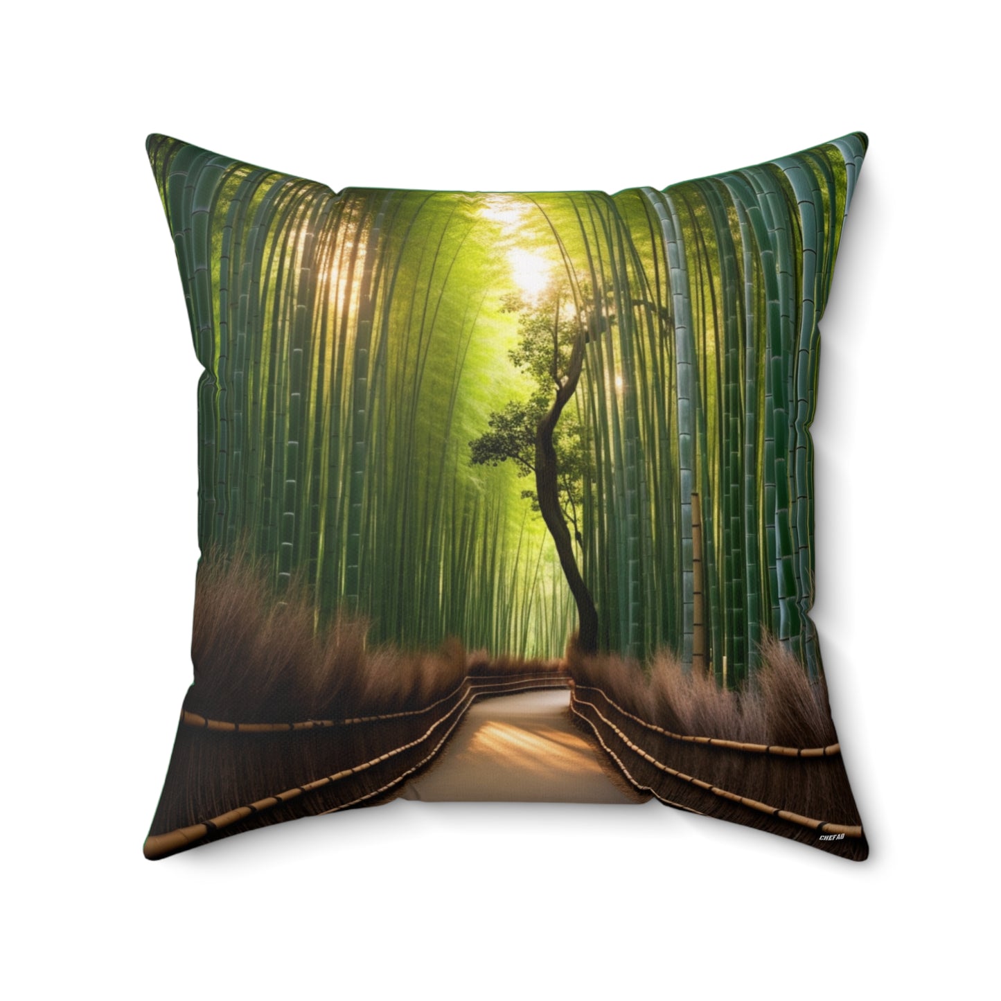 Japan Arashiyama Bamboo Grove, Spun Polyester Square Pillow