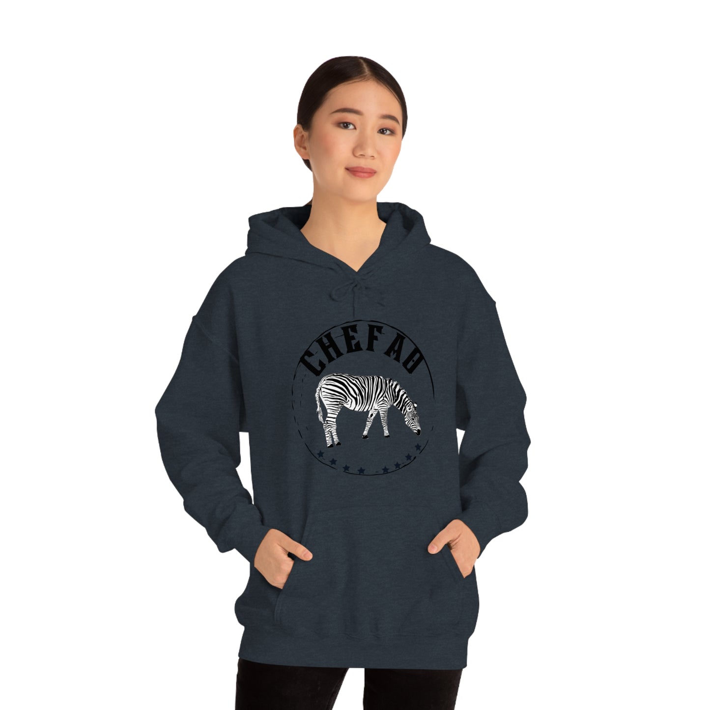 Chefao Zebra I, Unisex Heavy Blend Hooded Sweatshirt