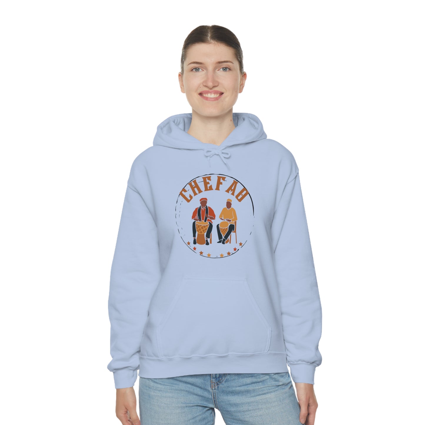 Chefao Drums I, Unisex Heavy Blend Hooded Sweatshirt