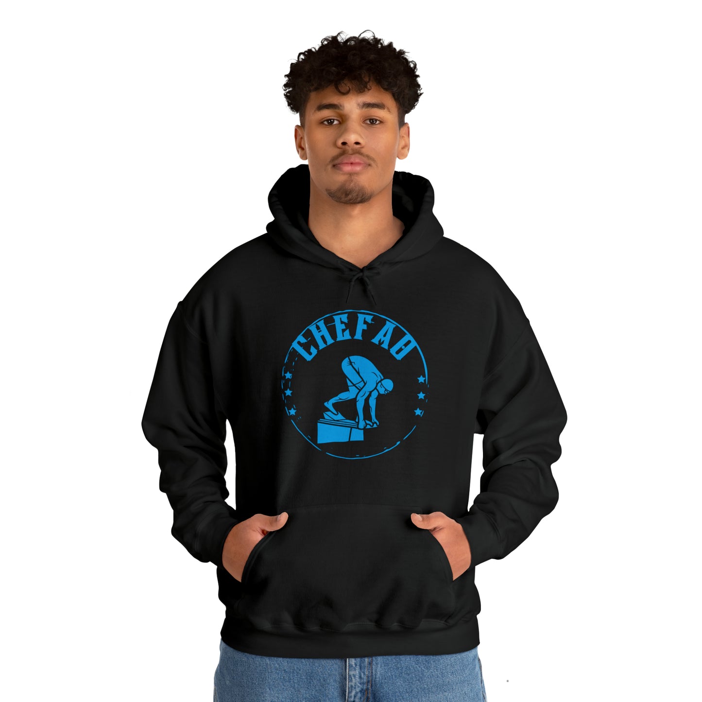 Chefao Swimmer I, Unisex Heavy Blend Hooded Sweatshirt