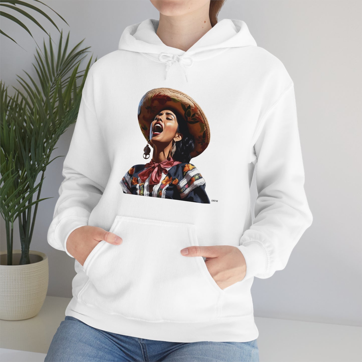 Mariachi Woman, Unisex Heavy Blend Hooded Sweatshirt