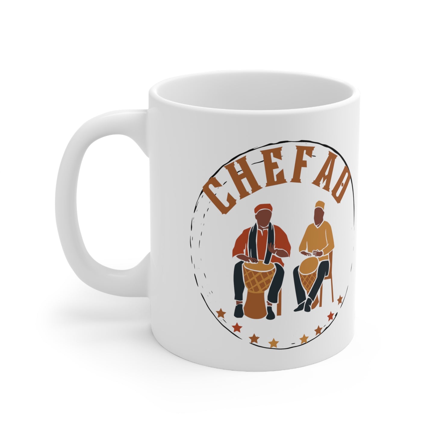 Chefao Drums I, White Coffee Mug, 11oz