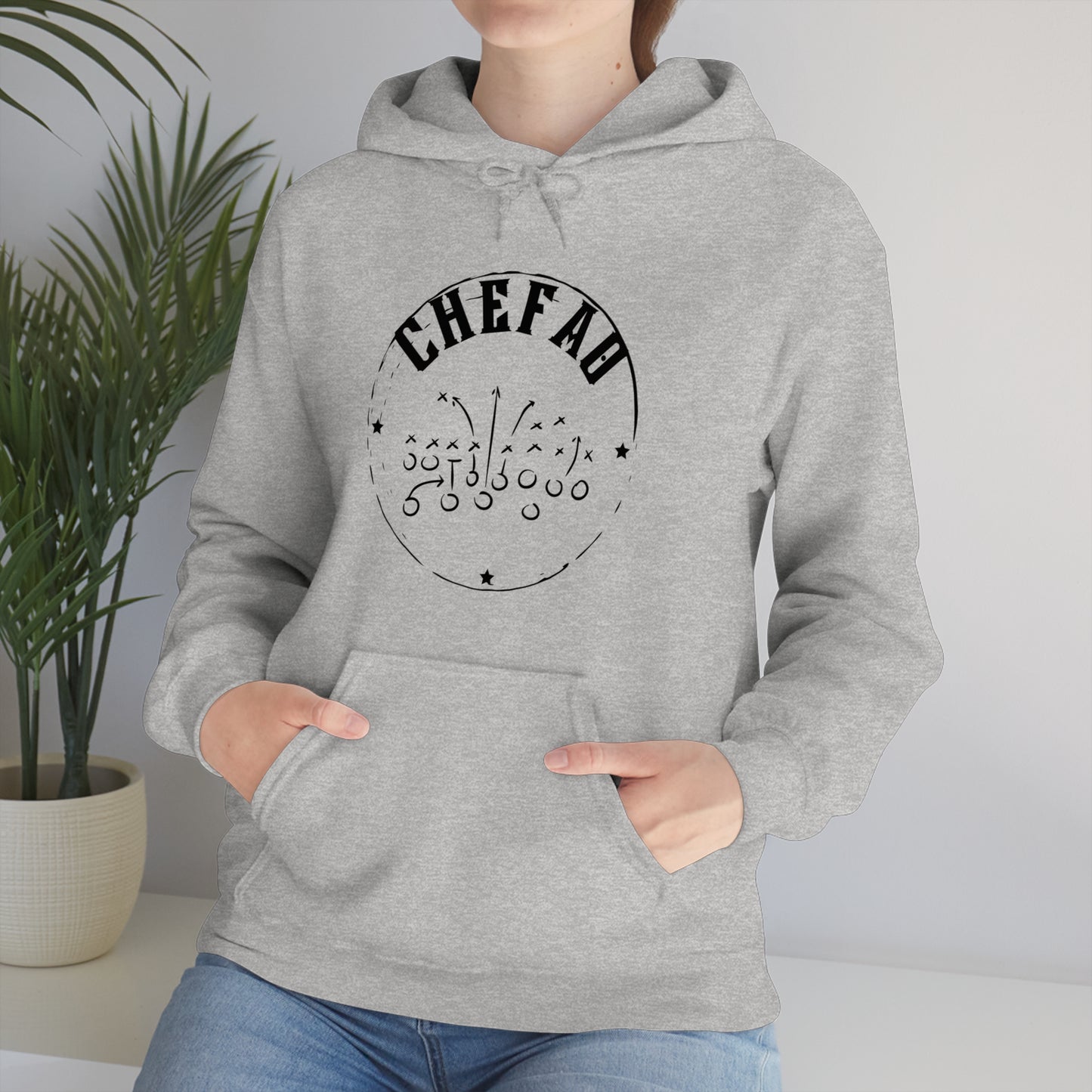 Chefao Football I, Unisex Heavy Blend Hooded Sweatshirt