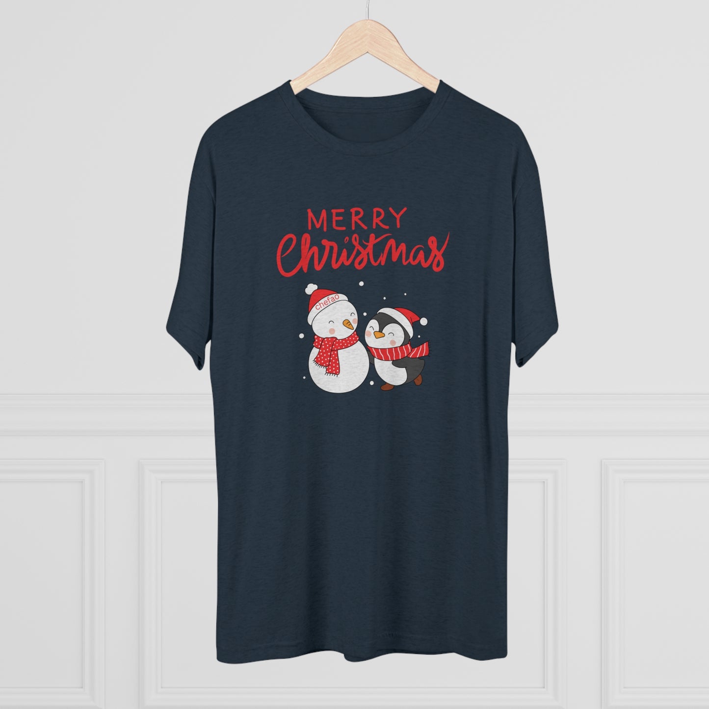 Merry Christmas I, Unisex Tri-Blend Crew Tee