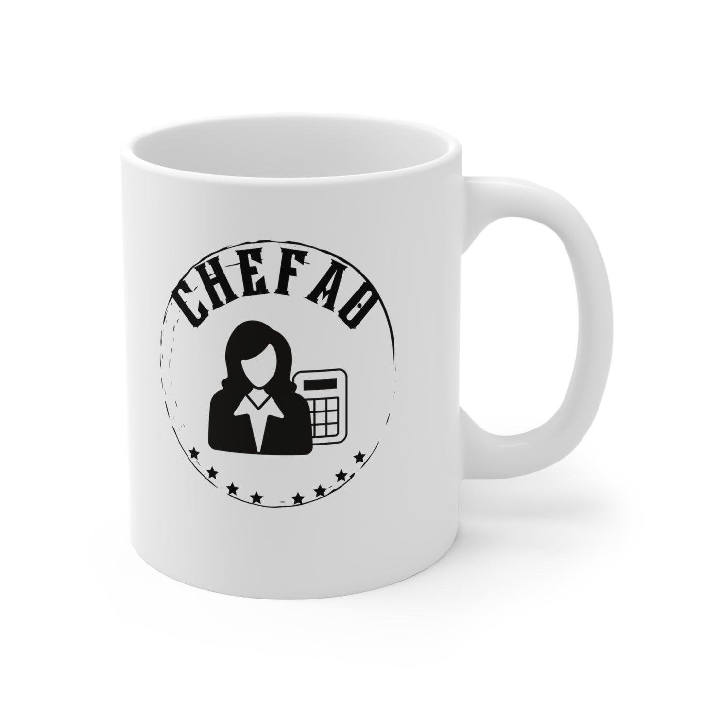 Chefao Accounting V, White Coffee Mug, 11oz