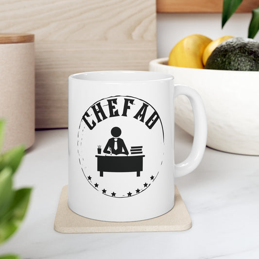 Chefao Teacher V, White Coffee Mug, 11oz