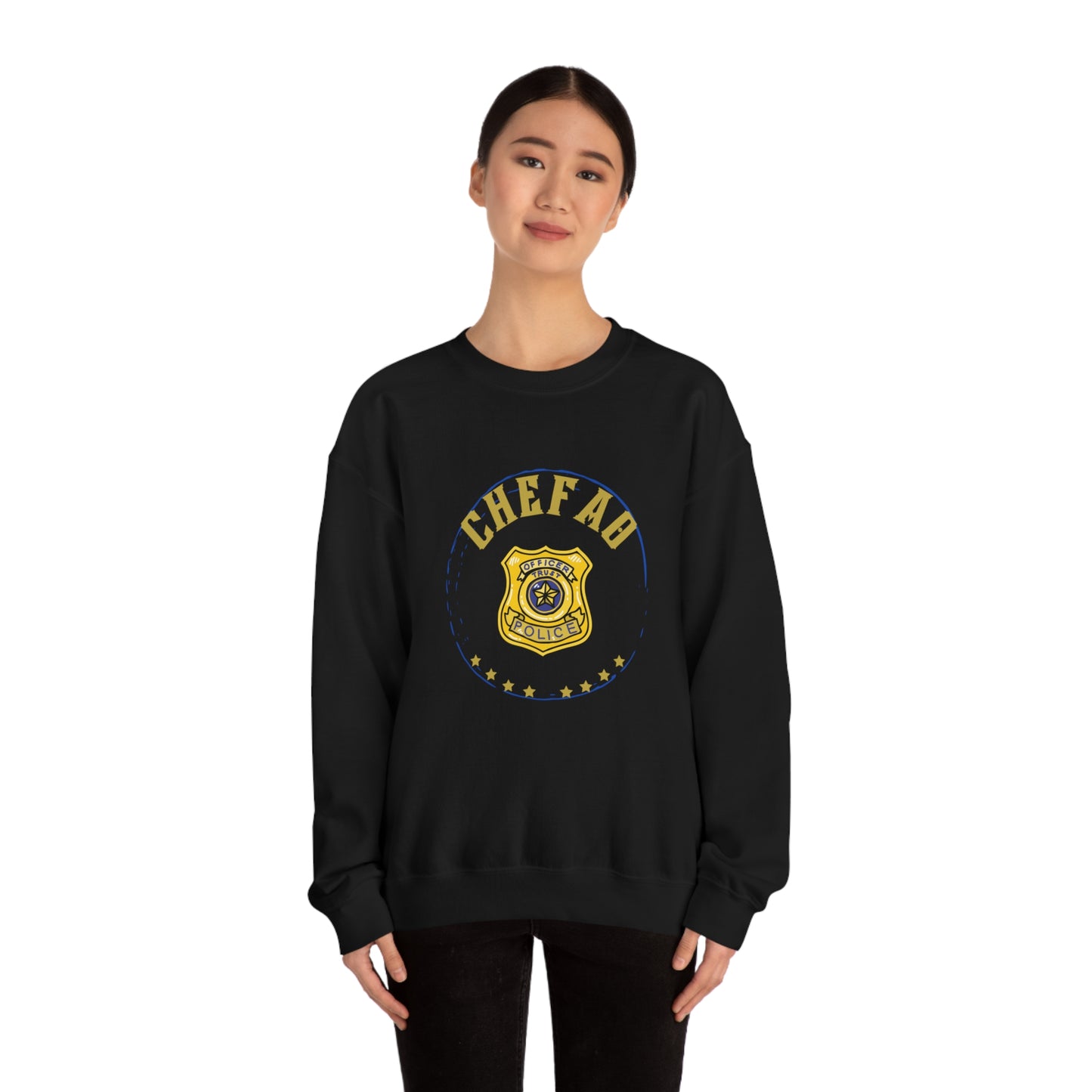 Chefao Police I, Unisex Heavy Blend Crewneck Sweatshirt