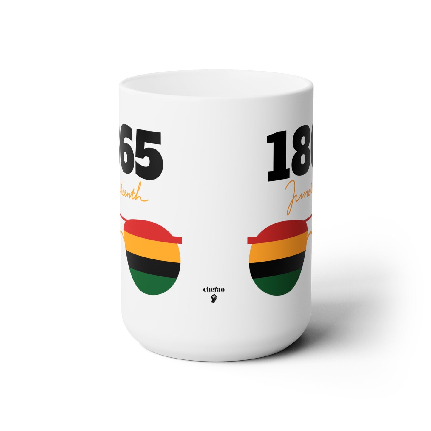 Juneteenth III, White Coffee Mug, 15oz