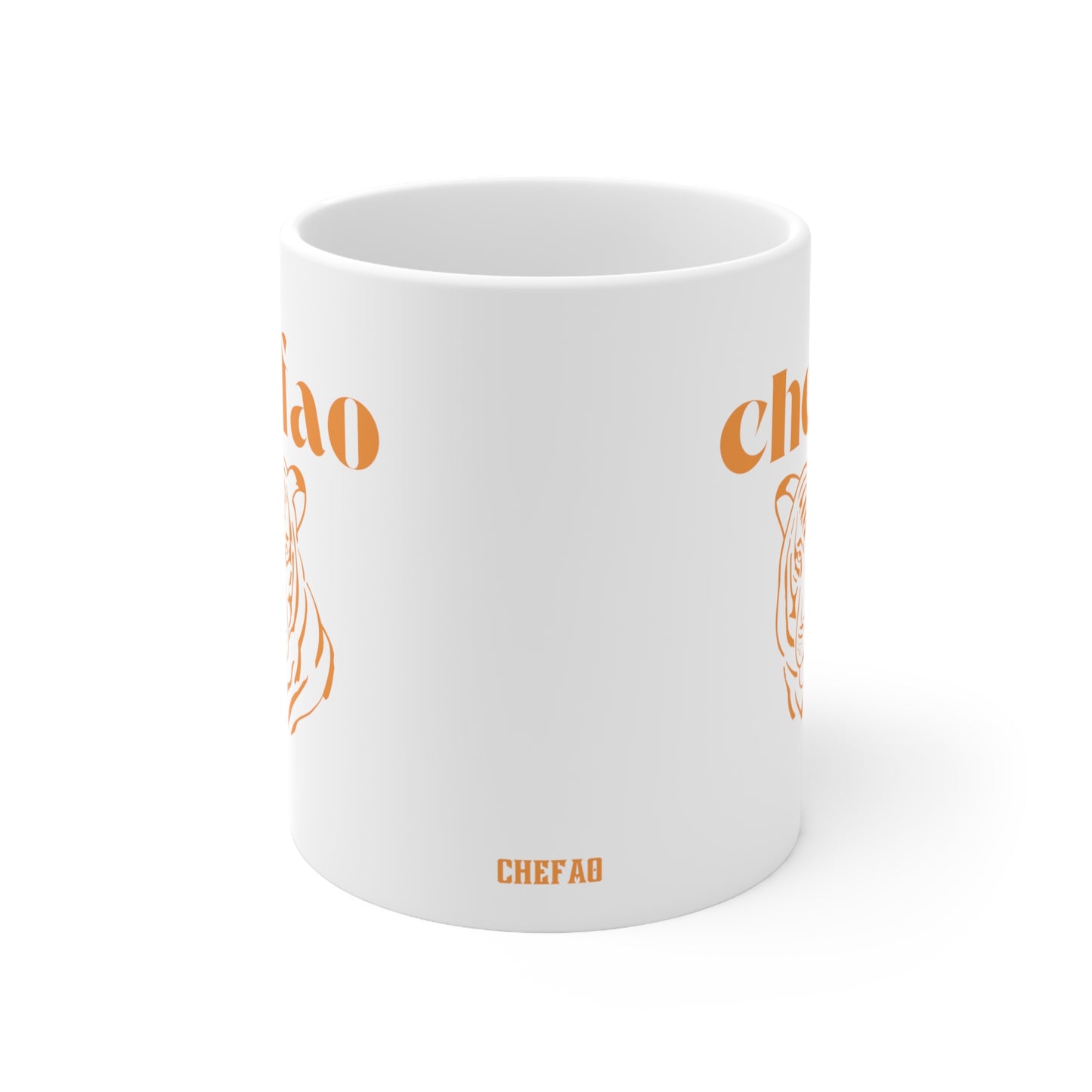 Chefao Tiger I, White Coffee Mug, 11oz