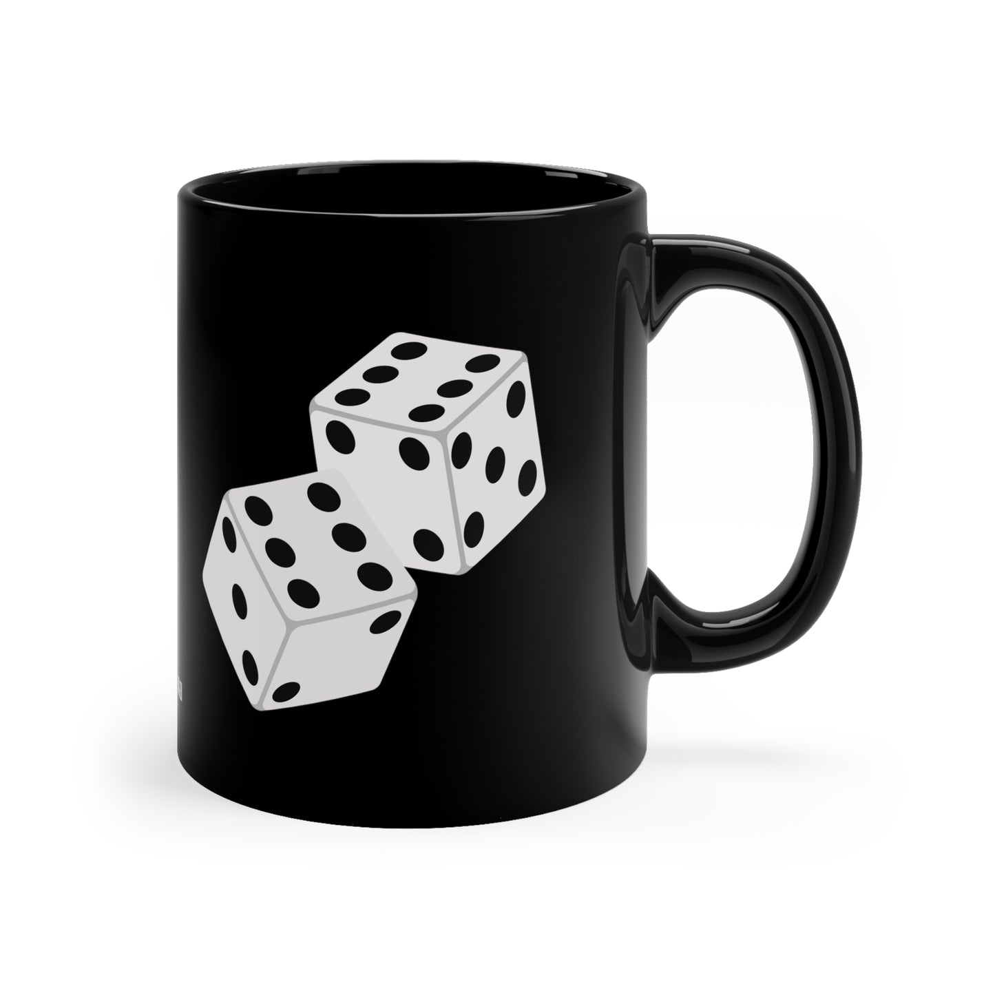 Dice I, Black Coffee Mug, 11oz