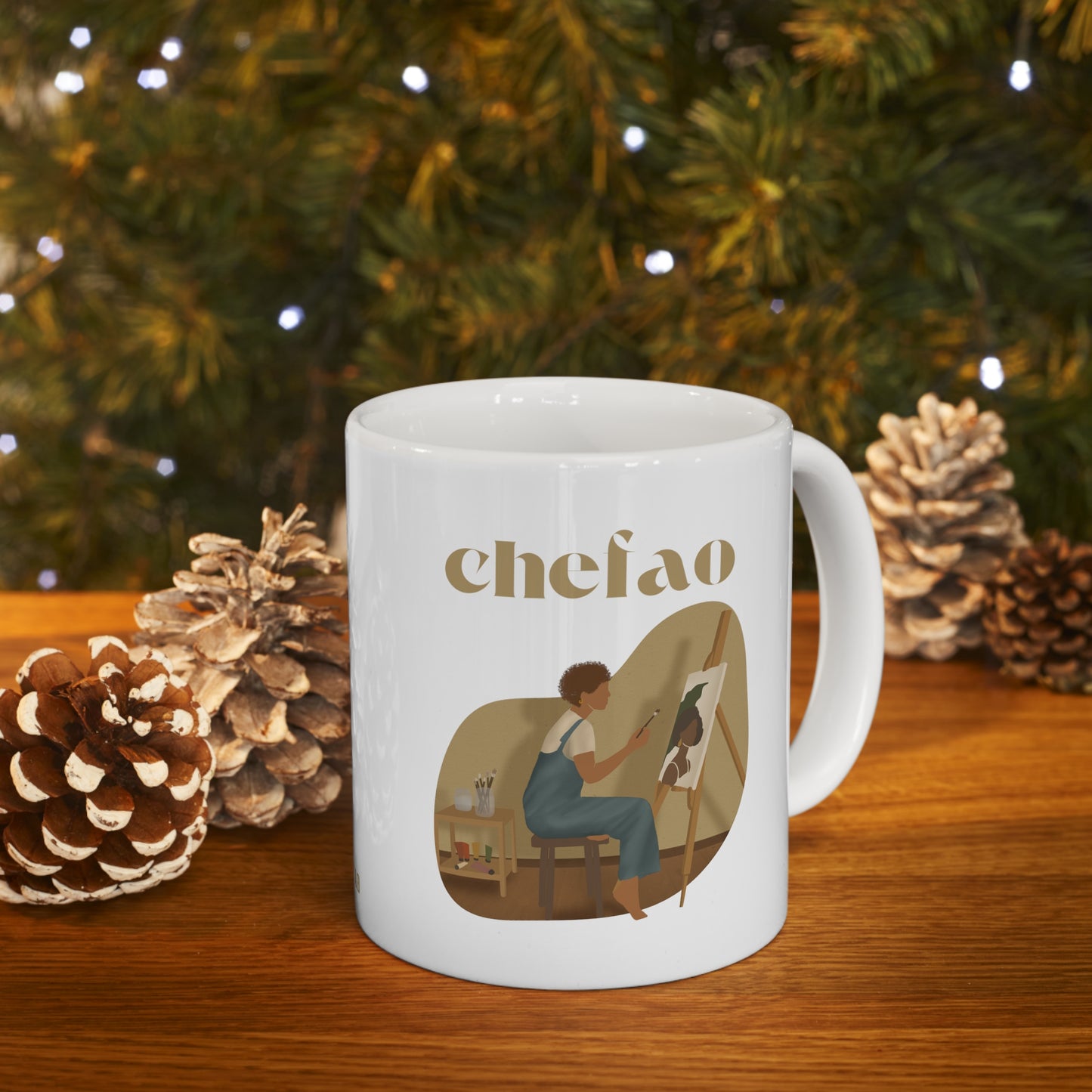 Chefao Artist I, White Coffee Mug, 11oz