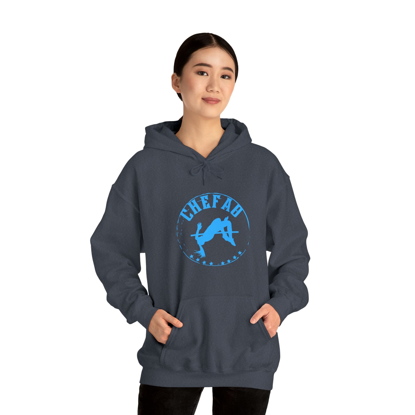 Chefao High Jump I, Unisex Heavy Blend Hooded Sweatshirt