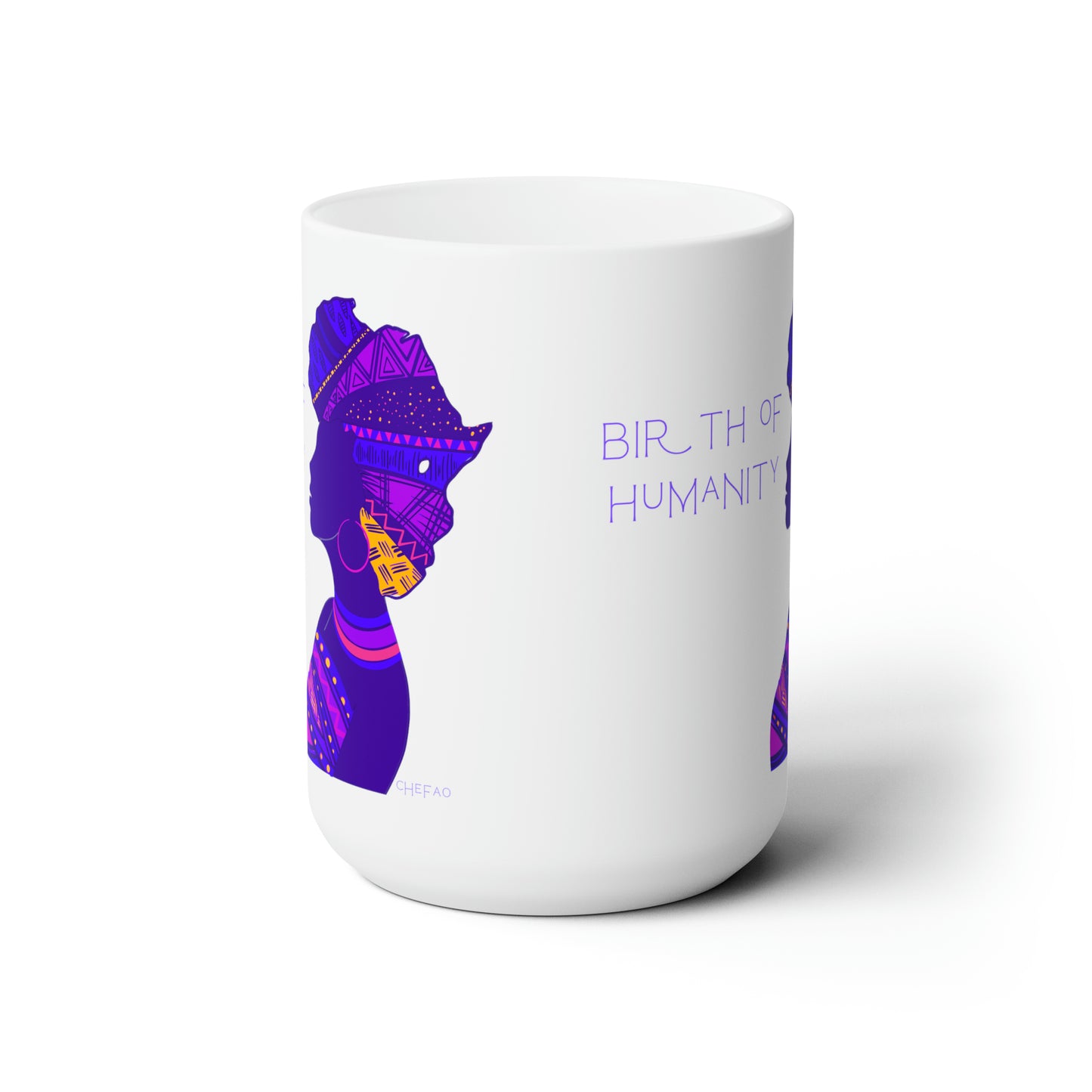 Birth of Humanity™ I (Purple), Ceramic Mug 15oz