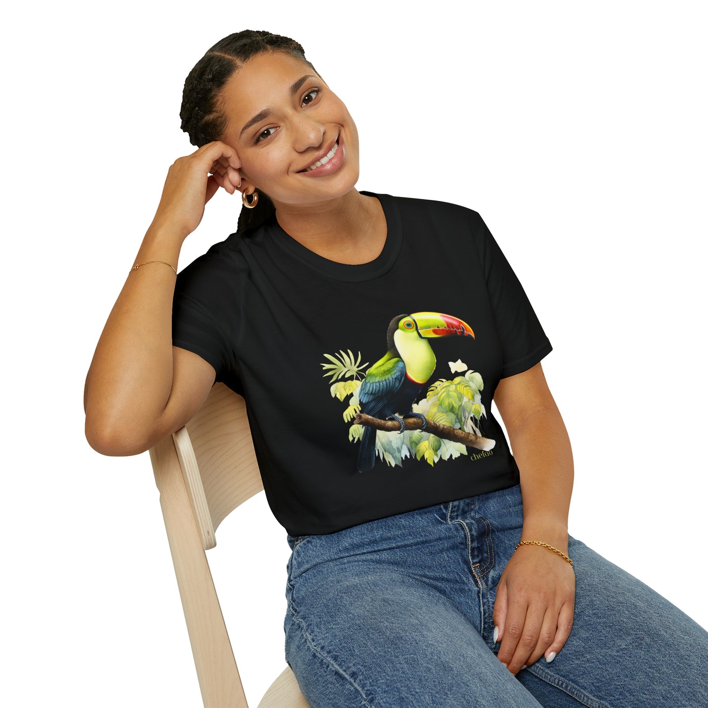 Keel Billed Toucan I,, Unisex Softstyle T-Shirt