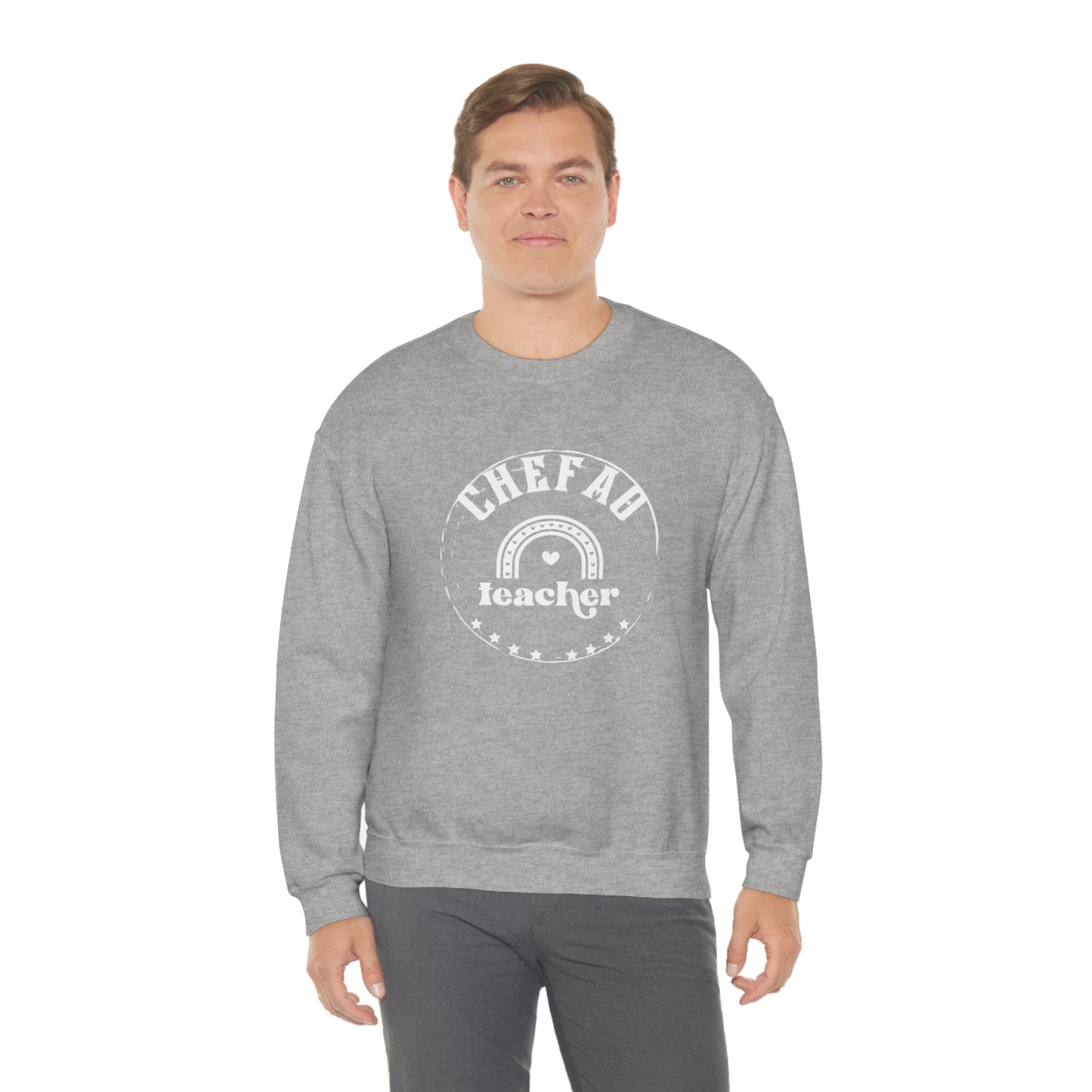 Chefao Teacher III, Unisex Heavy Blend Crewneck Sweatshirt