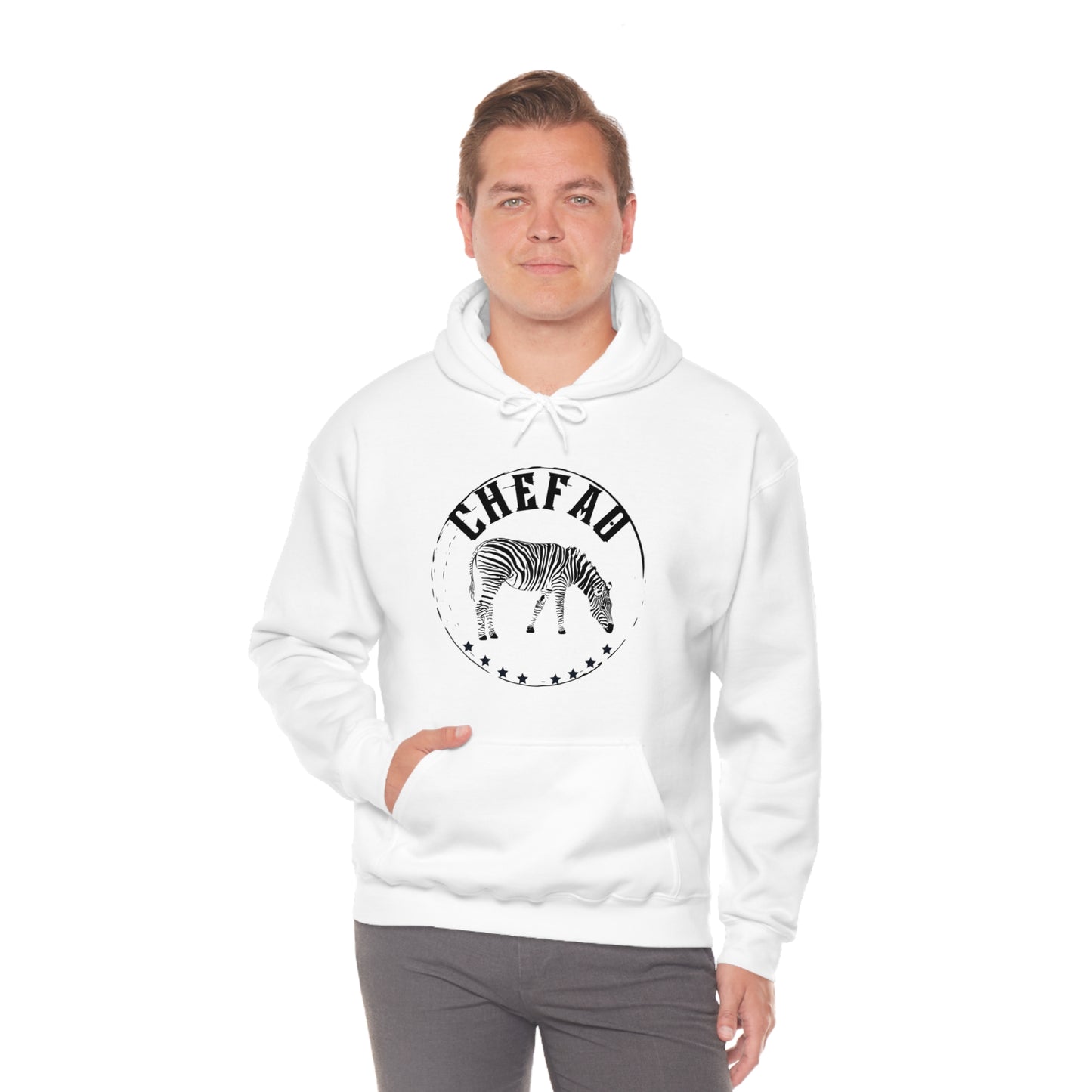 Chefao Zebra I, Unisex Heavy Blend Hooded Sweatshirt