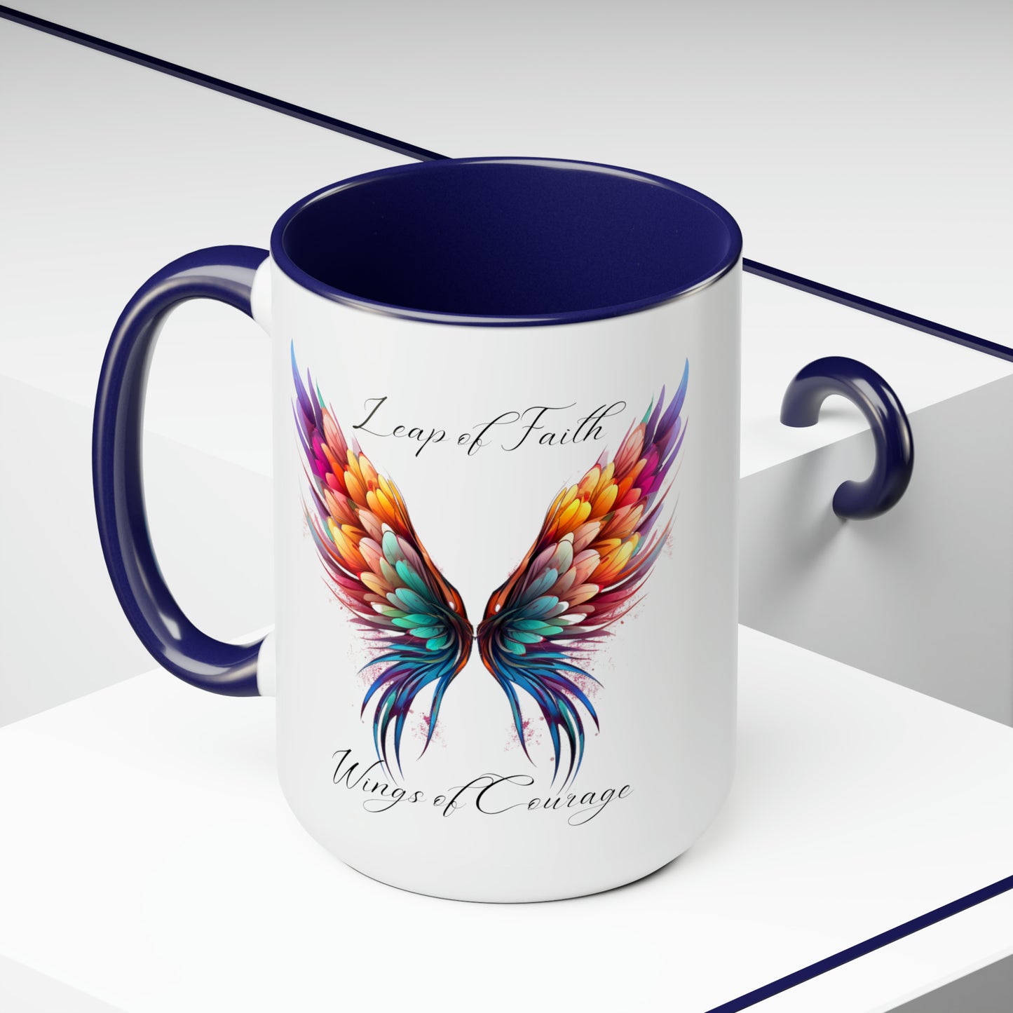 Leap of Faith, Wings of Courage, Coffee Mug, 15oz