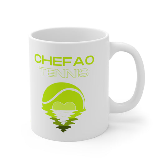 Chefao Tennis X, White Coffee Mug, 11oz