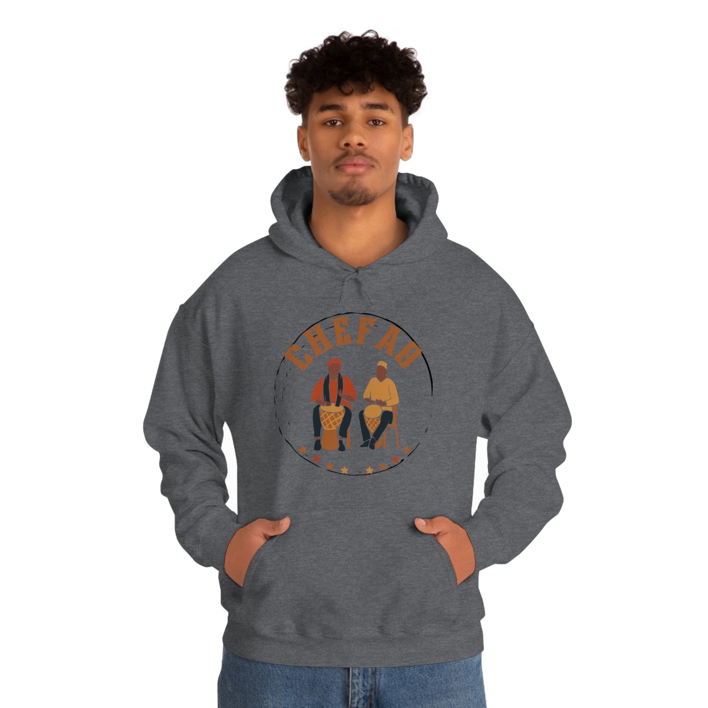 Chefao Drums I, Unisex Heavy Blend Hooded Sweatshirt