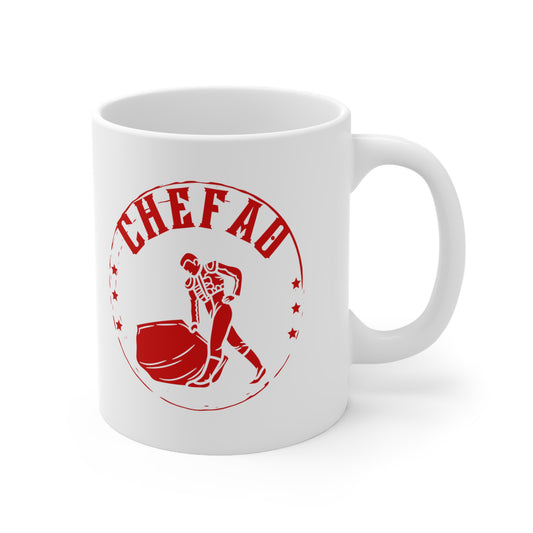 Chefao Bullfighter I, White Coffee Mug, 11oz