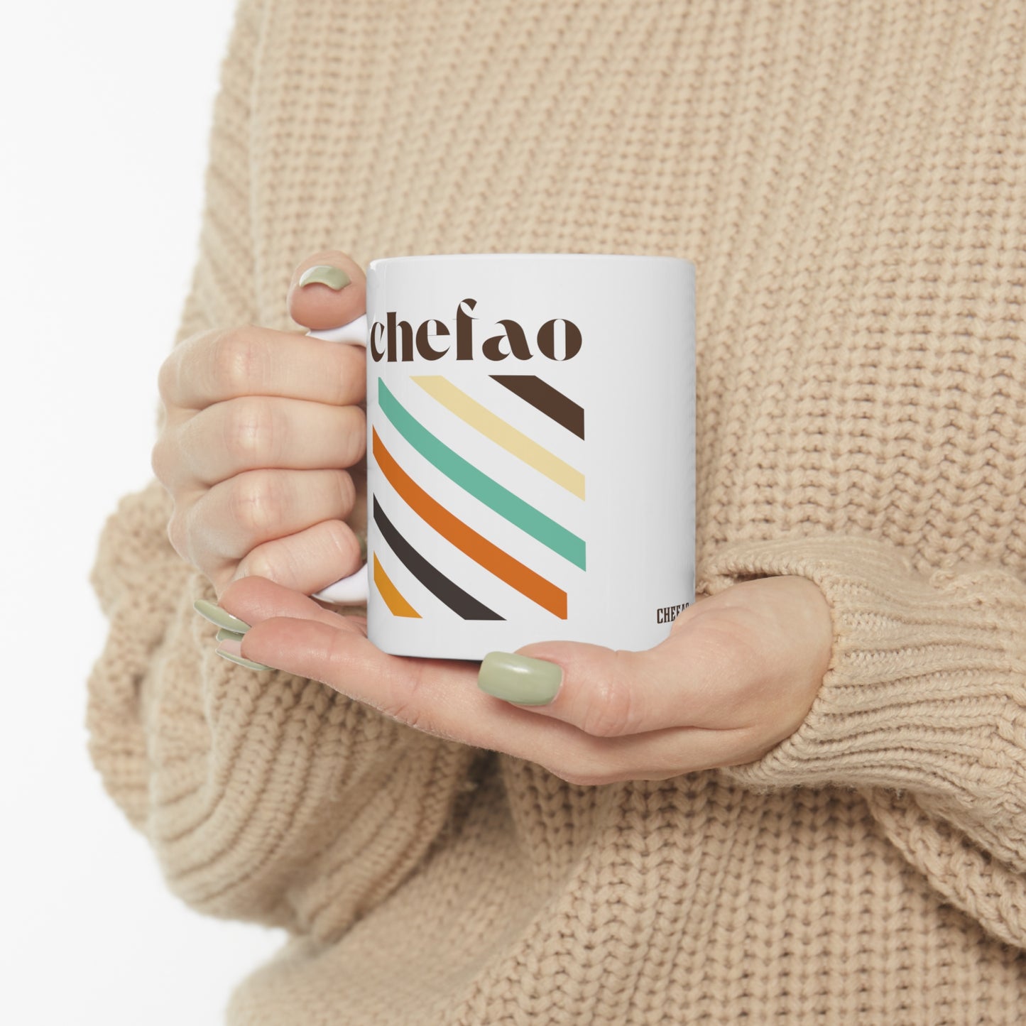 Chefao Retro III, White Coffee Mug, 11oz