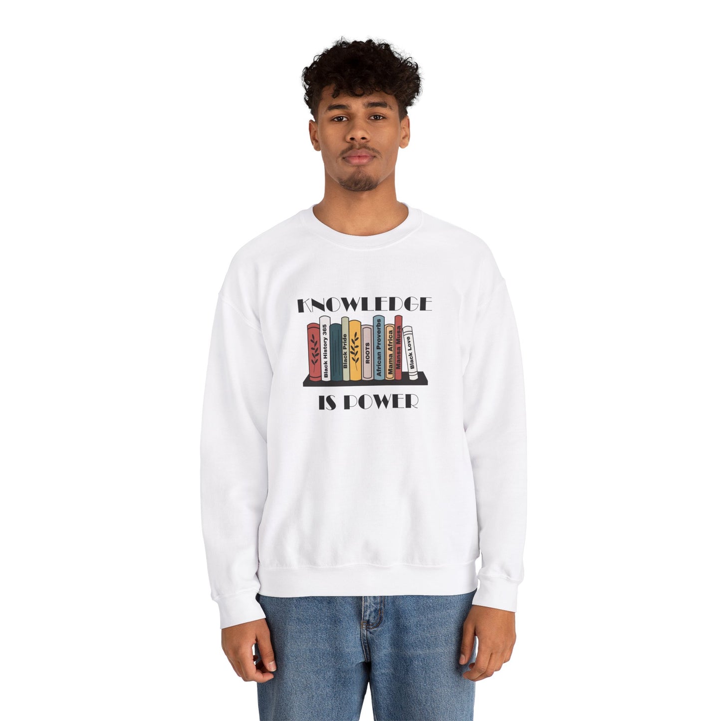 Chefao Knowledge is Power I, Unisex Heavy Blend™ Crewneck Sweatshirt