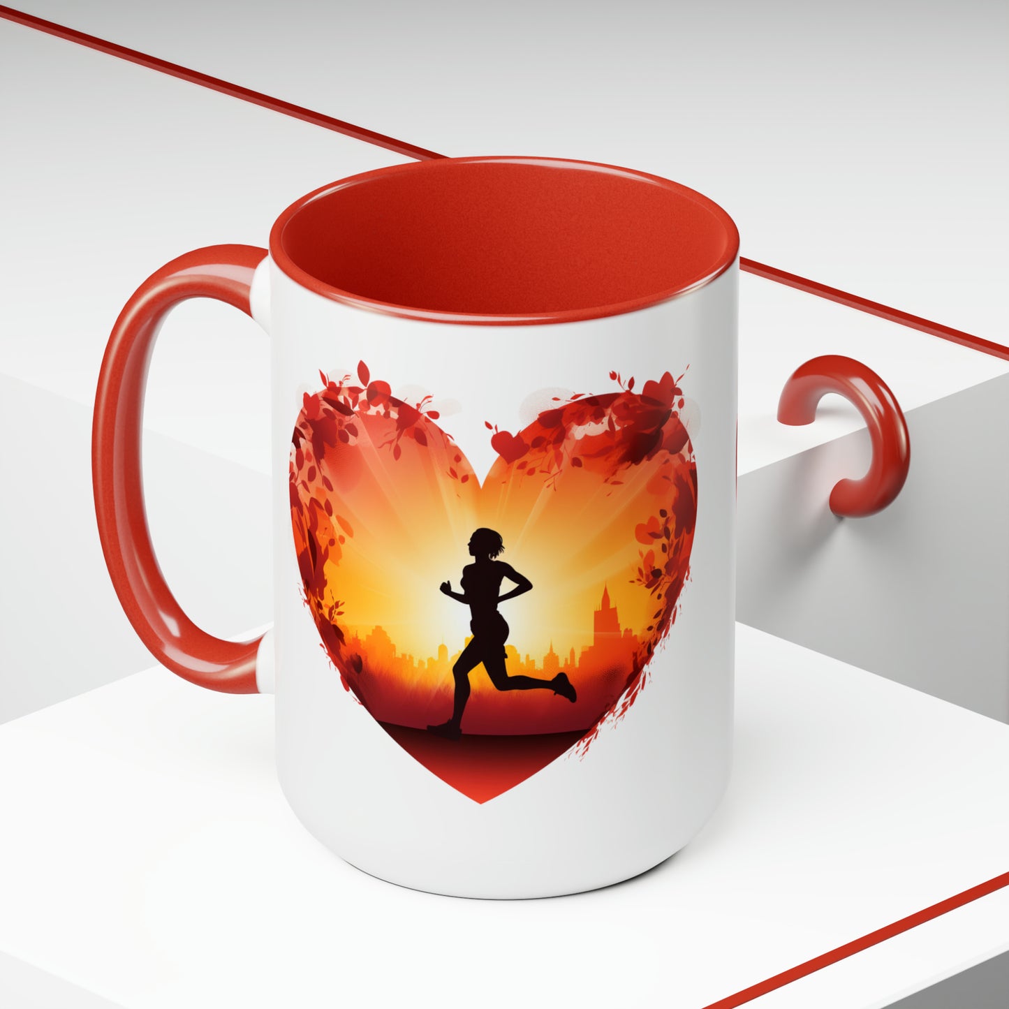 Runner at Heart, Coffee Mug, 15oz