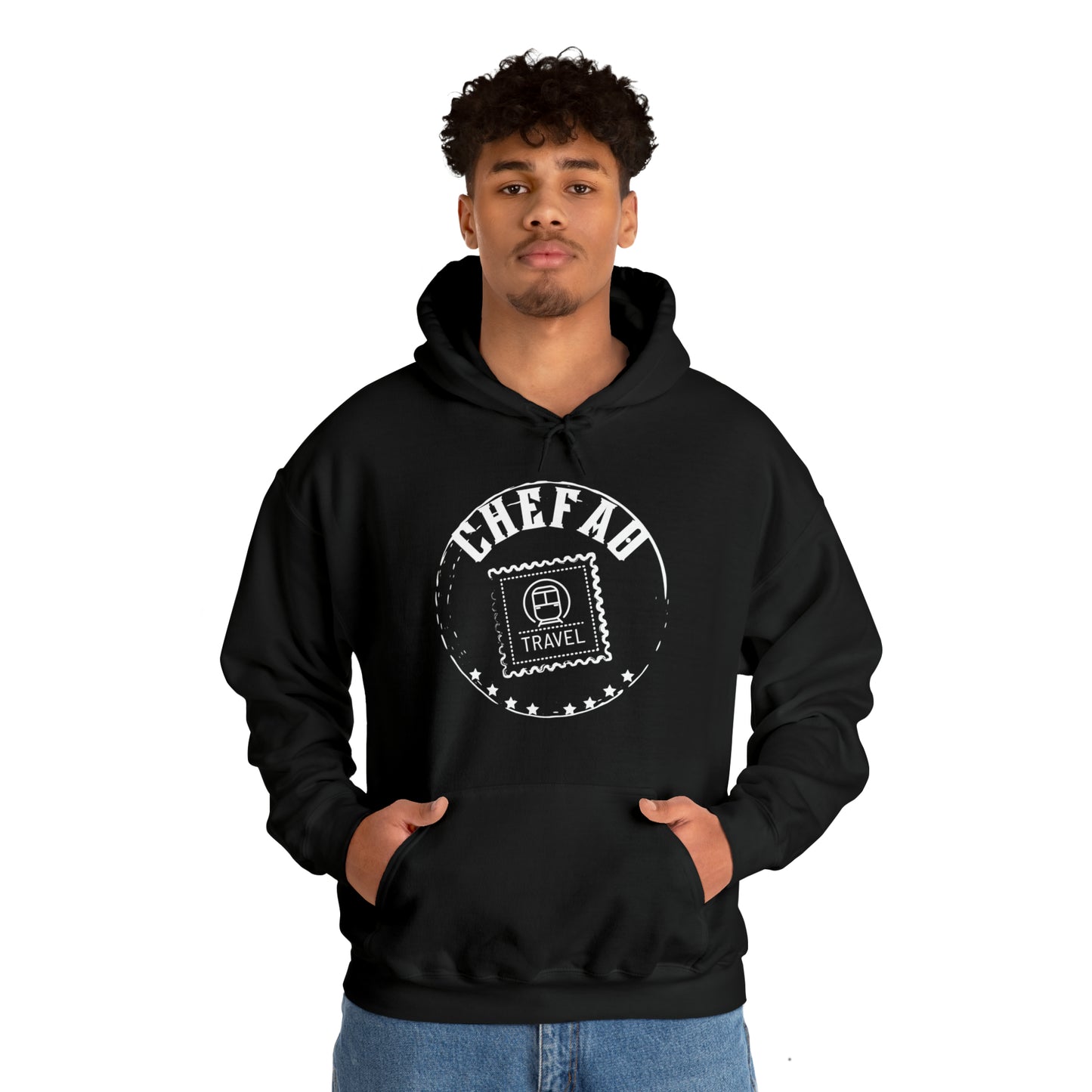 Chefao Travel II, Unisex Heavy Blend Hooded Sweatshirt