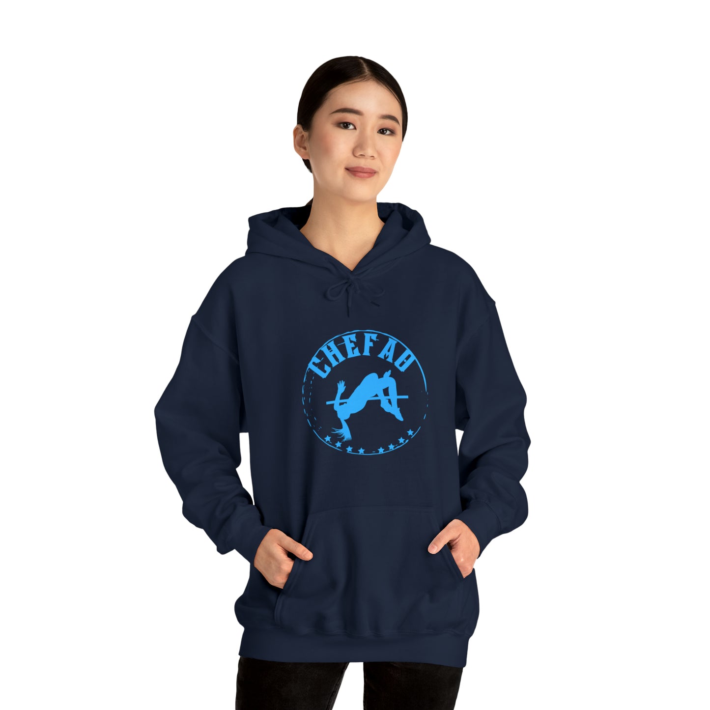 Chefao High Jump I, Unisex Heavy Blend Hooded Sweatshirt