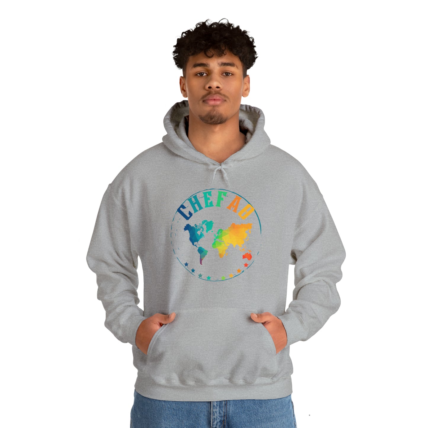 Chefao World I, Unisex Heavy Blend Hooded Sweatshirt