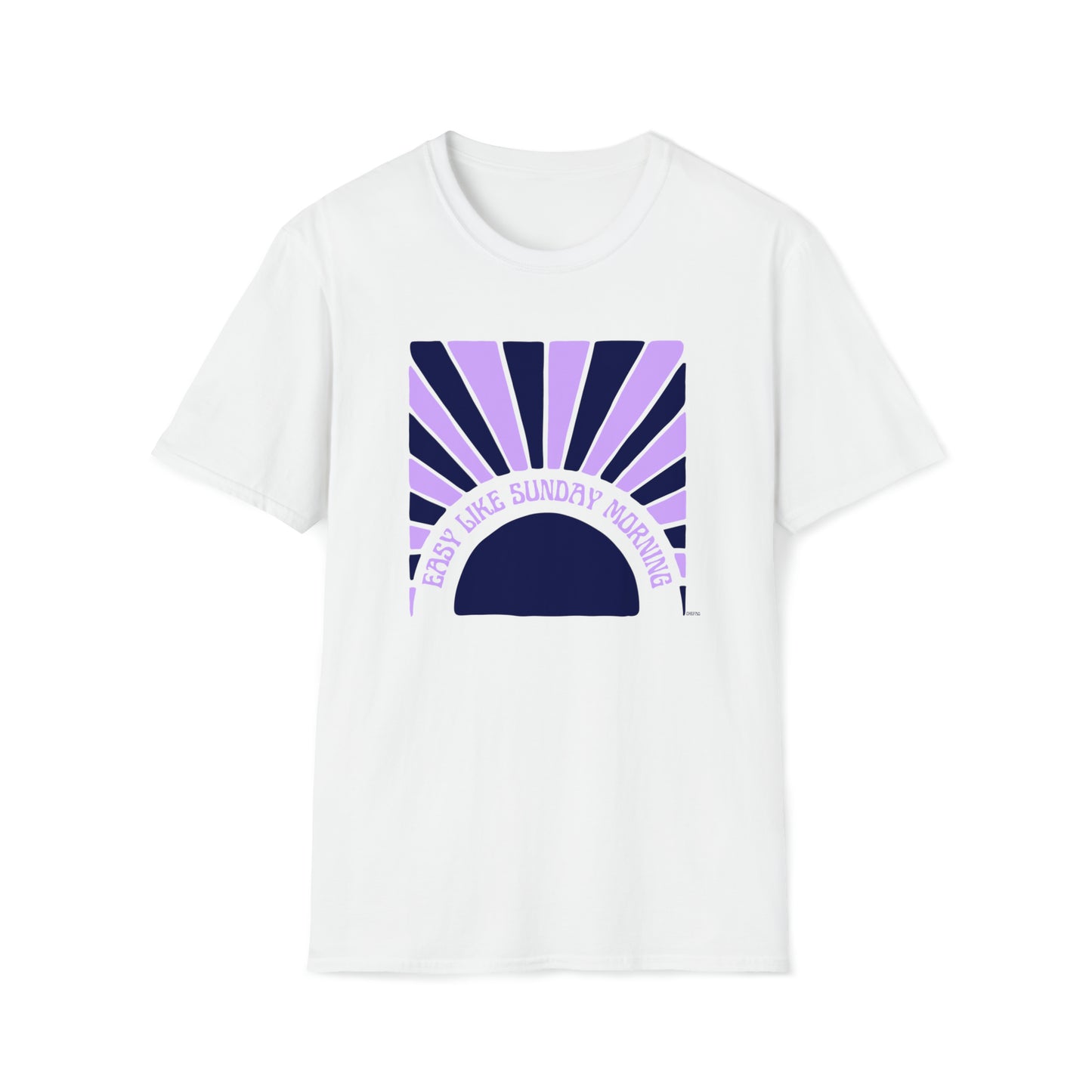 Easy Like Sunday Morning Purple, Unisex Softstyle T-Shirt