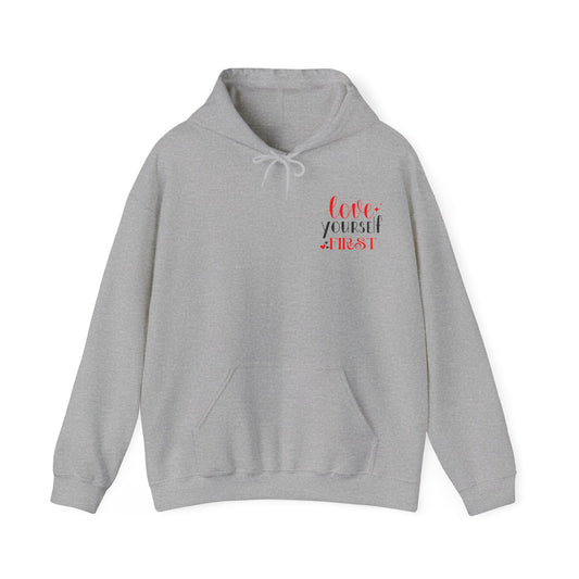 Love Yourself First I, Unisex Heavy Blend Hooded Sweatshirt