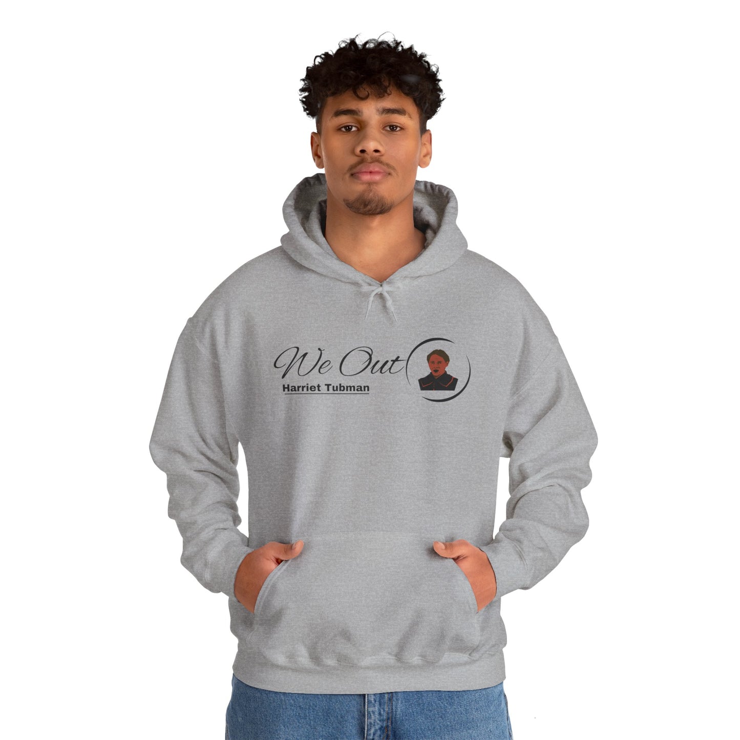 Harriet Tubman "We Out", Unisex Heavy Blend Hooded Sweatshirt