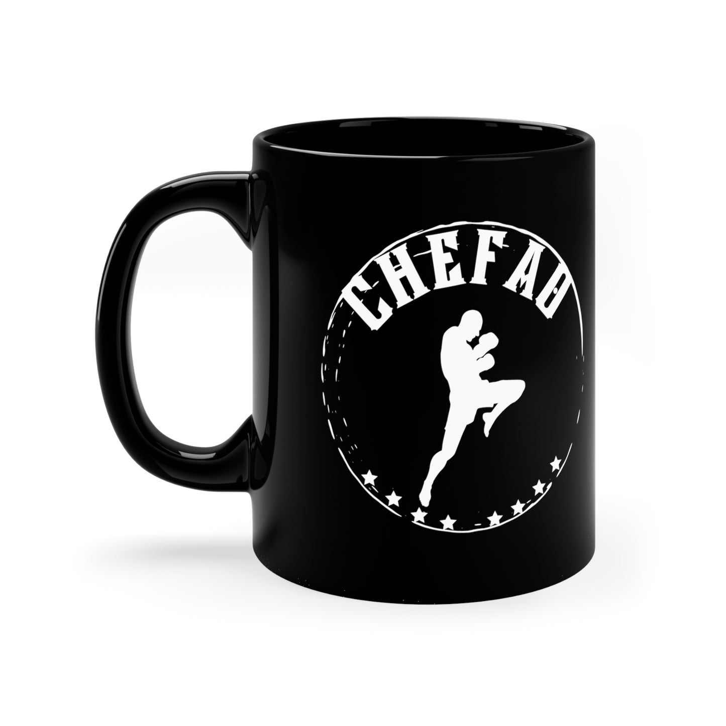 Chefao Muay Thai I, Black Coffee Mug, 11oz