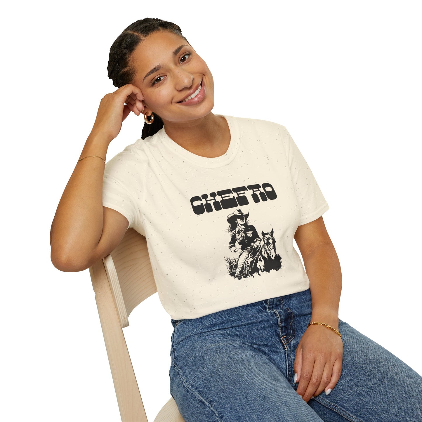 Chefao Cowgirl V, Unisex Softstyle T-Shirt