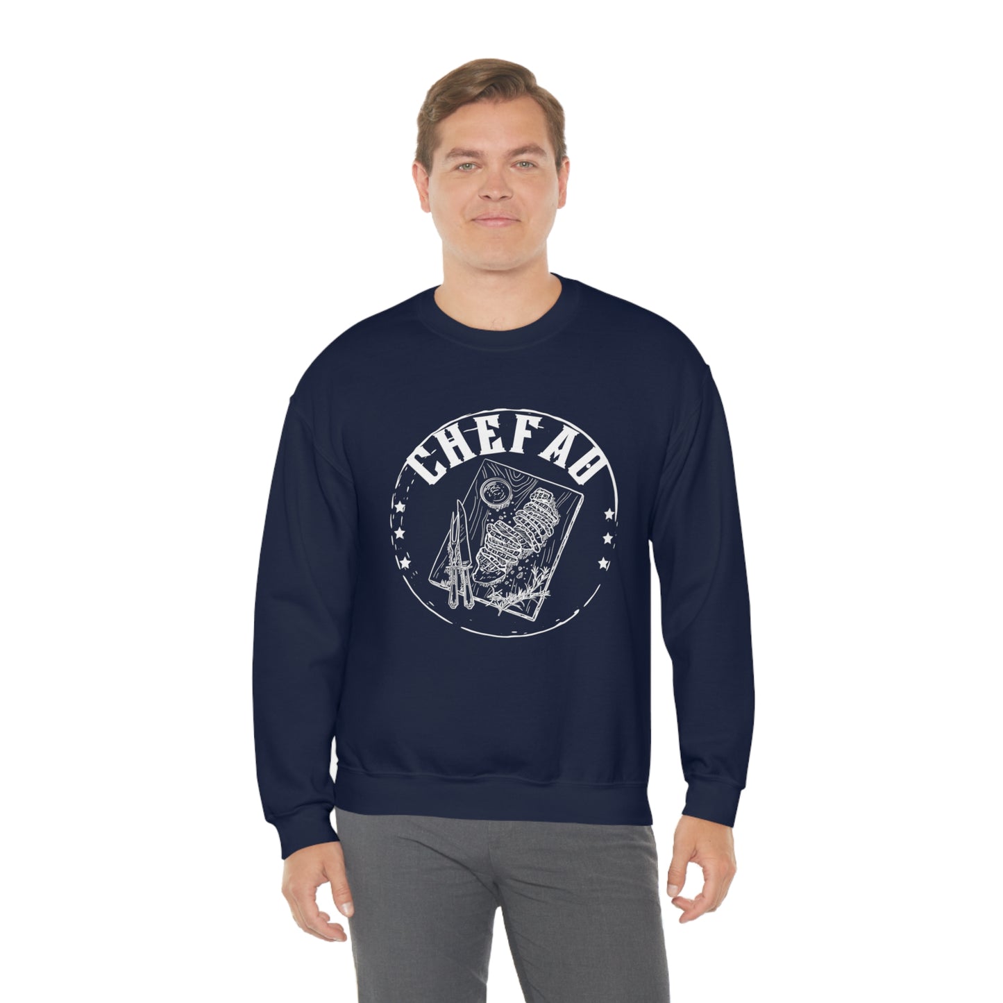 Chefao Barbque, Unisex Heavy Blend Crewneck Sweatshirt