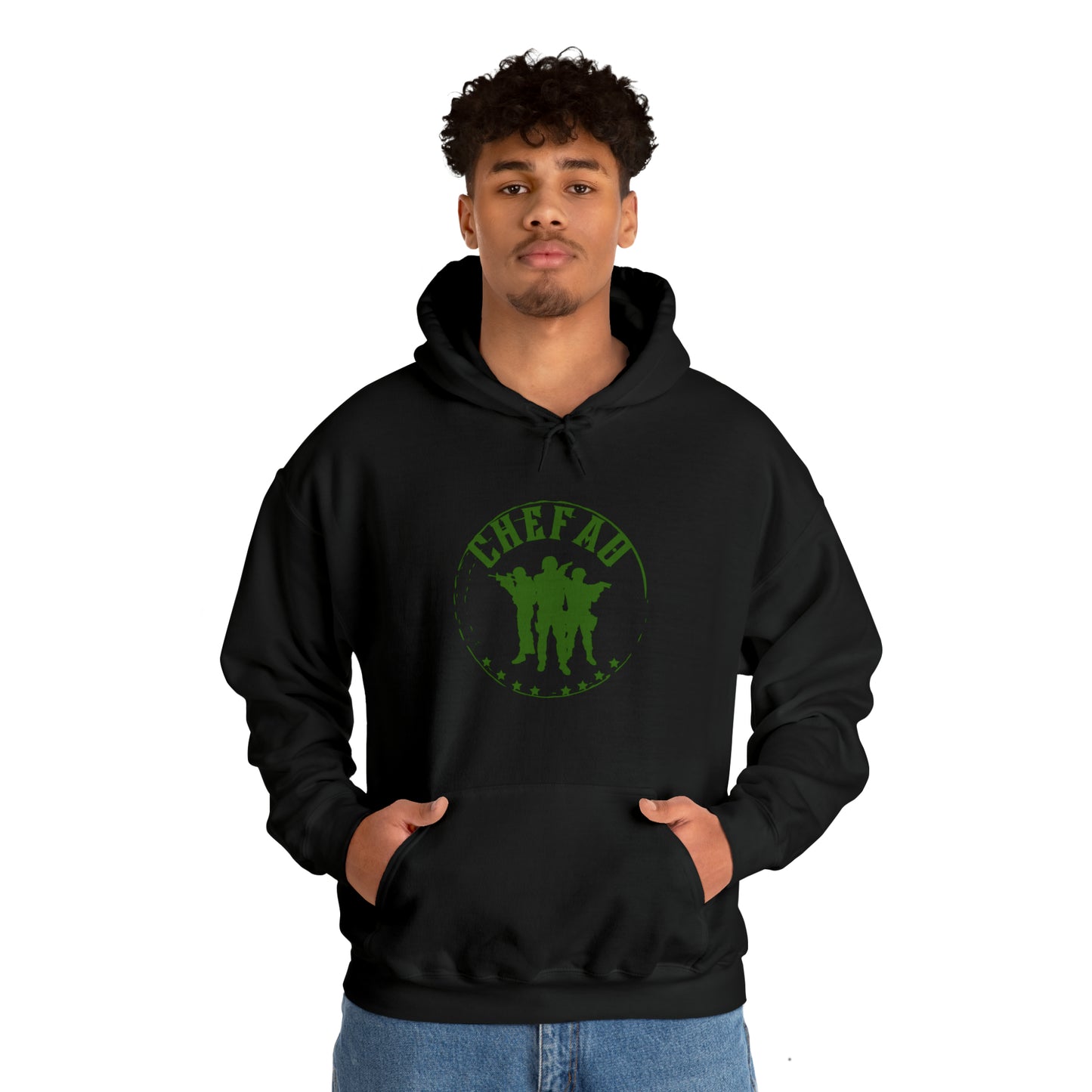 Chefao Military I, Unisex Heavy Blend Hooded Sweatshirt