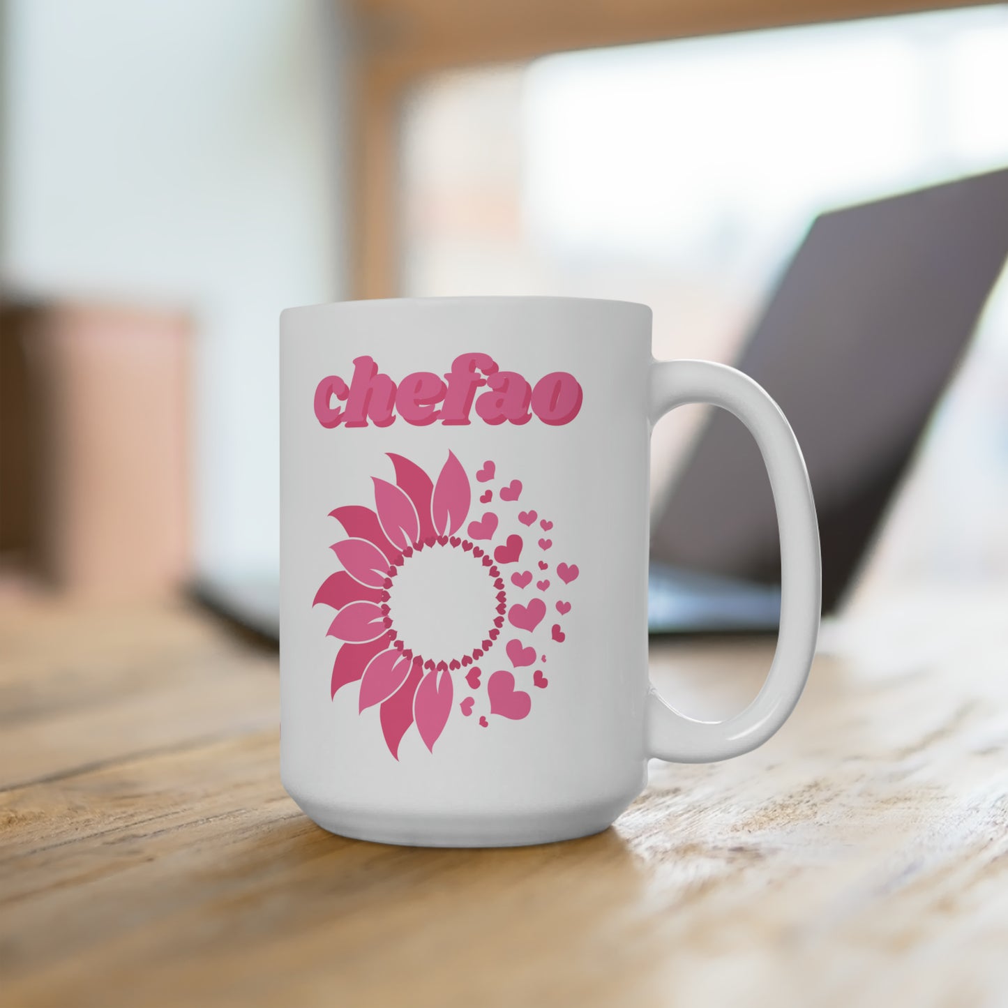 Chefao Sunflower III, Ceramic Mug 15oz