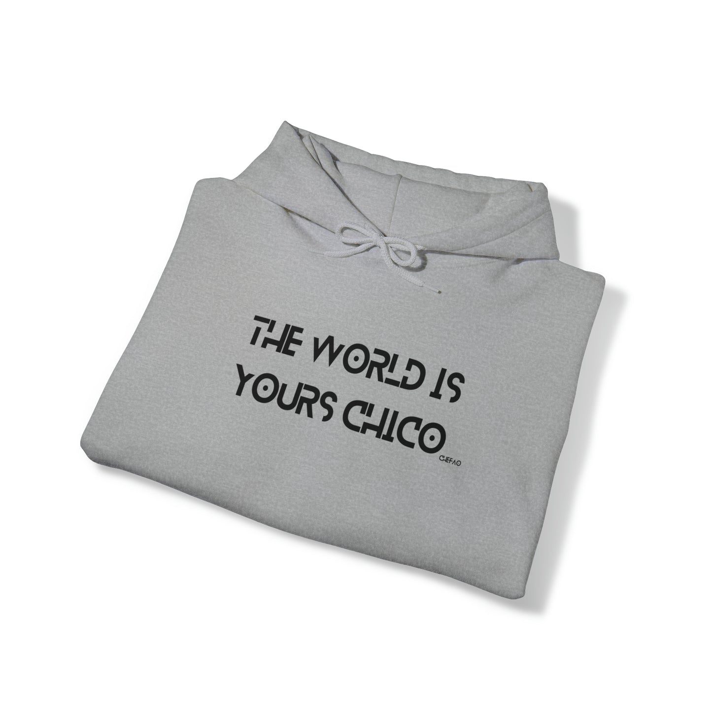 The World is Yours Chico, Unisex Heavy Blend Hooded Sweatshirt