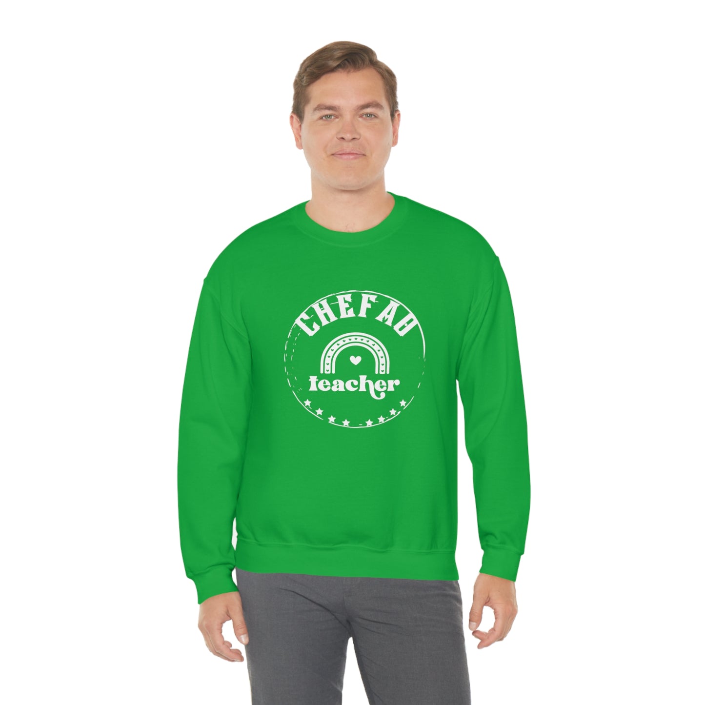 Chefao Teacher III, Unisex Heavy Blend Crewneck Sweatshirt