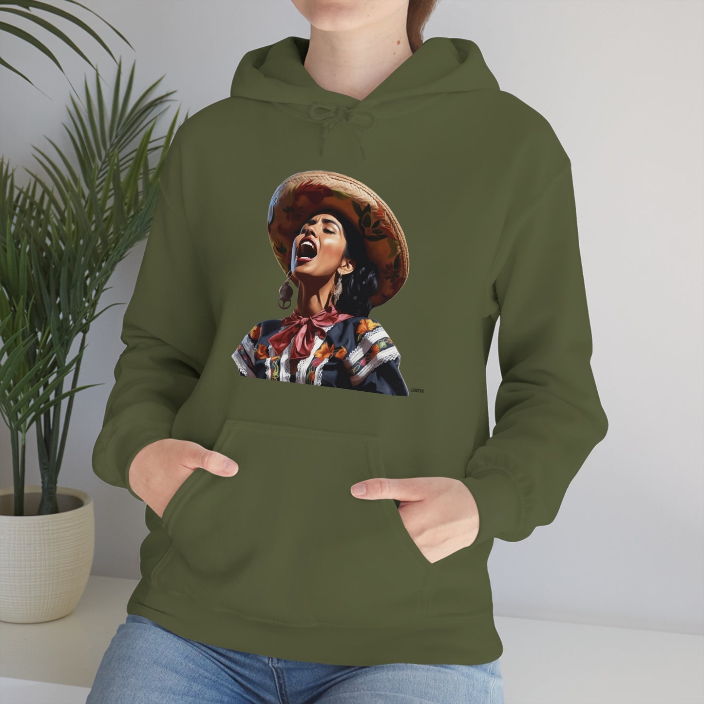 Mariachi Woman, Unisex Heavy Blend Hooded Sweatshirt