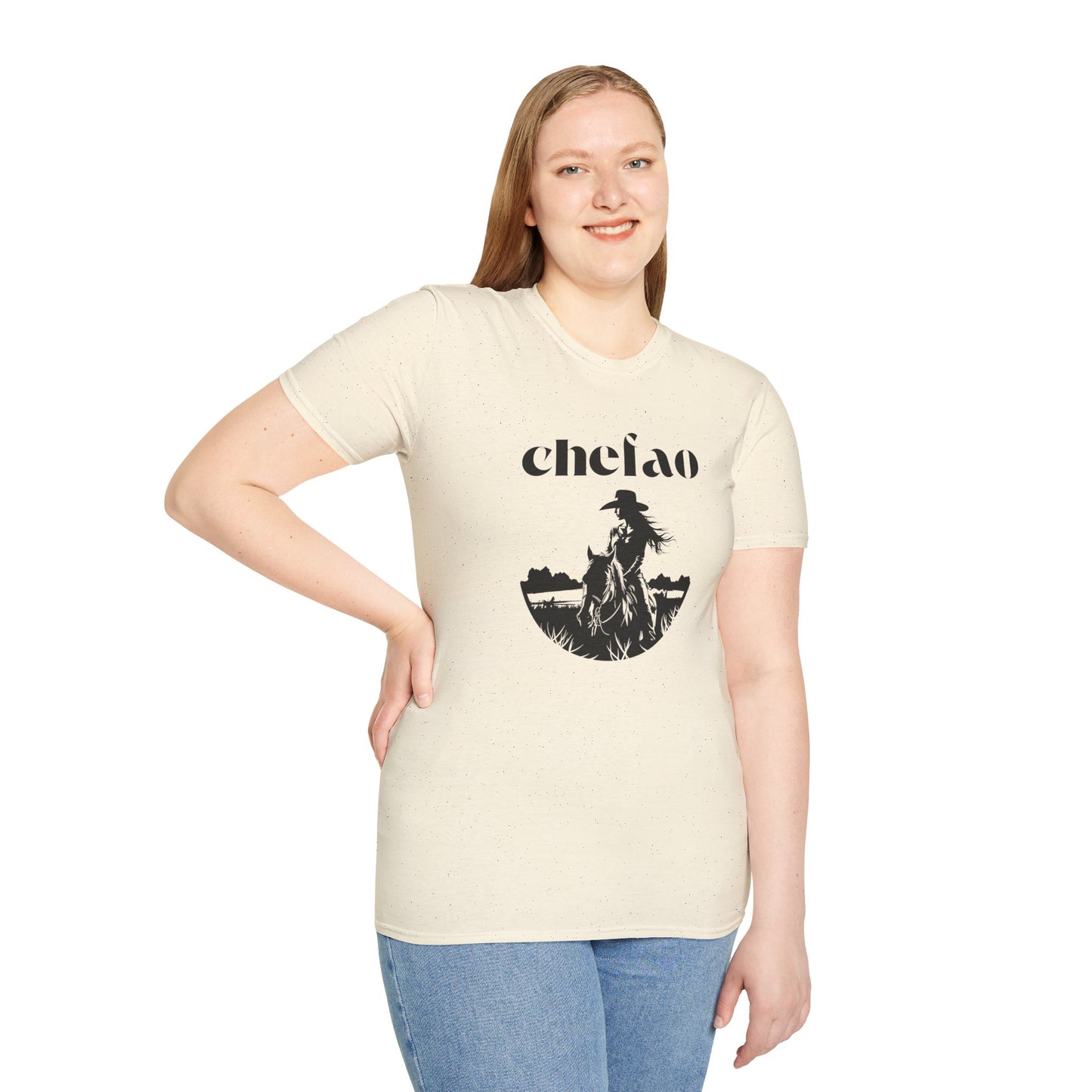 Chefao Cowgirl IV, Unisex Softstyle T-Shirt