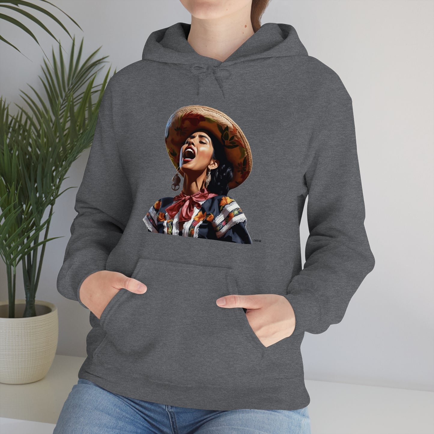 Mariachi Woman, Unisex Heavy Blend Hooded Sweatshirt