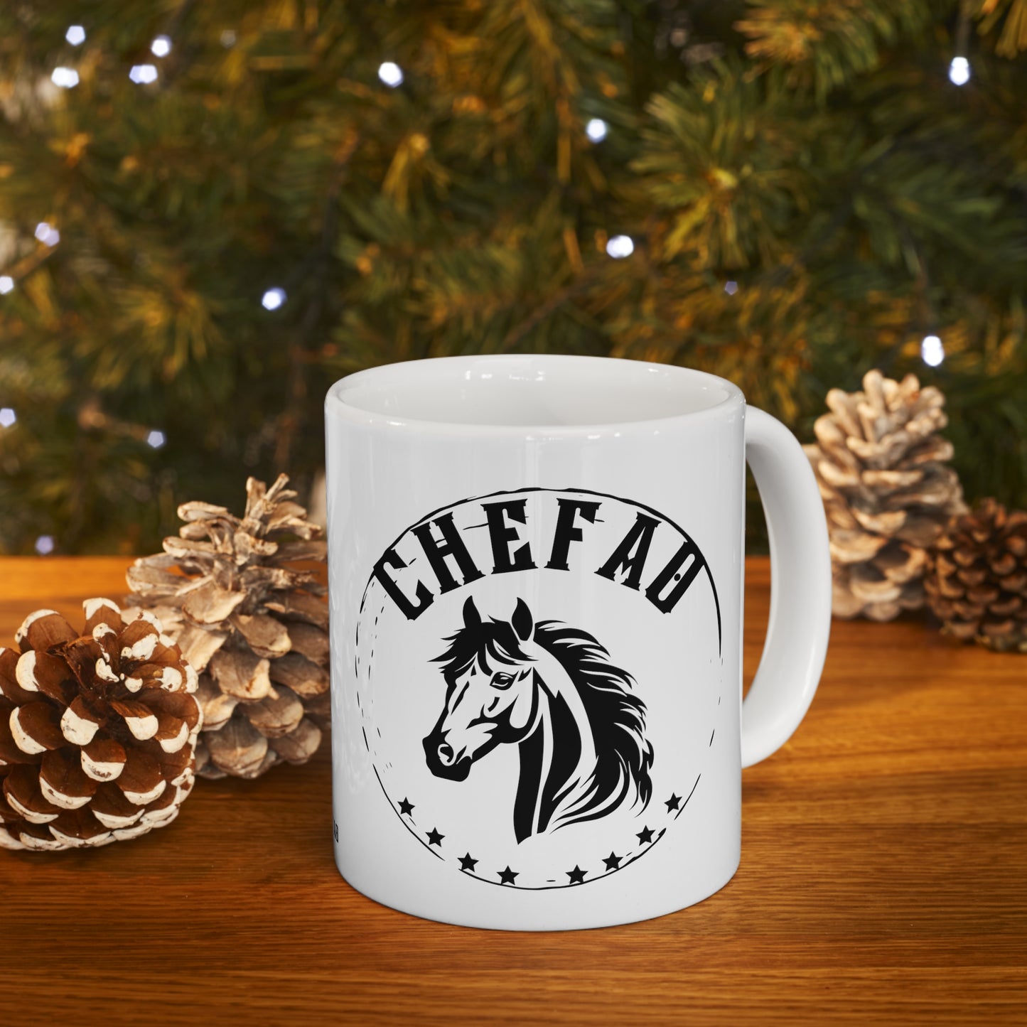 Chefao Horse I, White Coffee Mug, 11oz